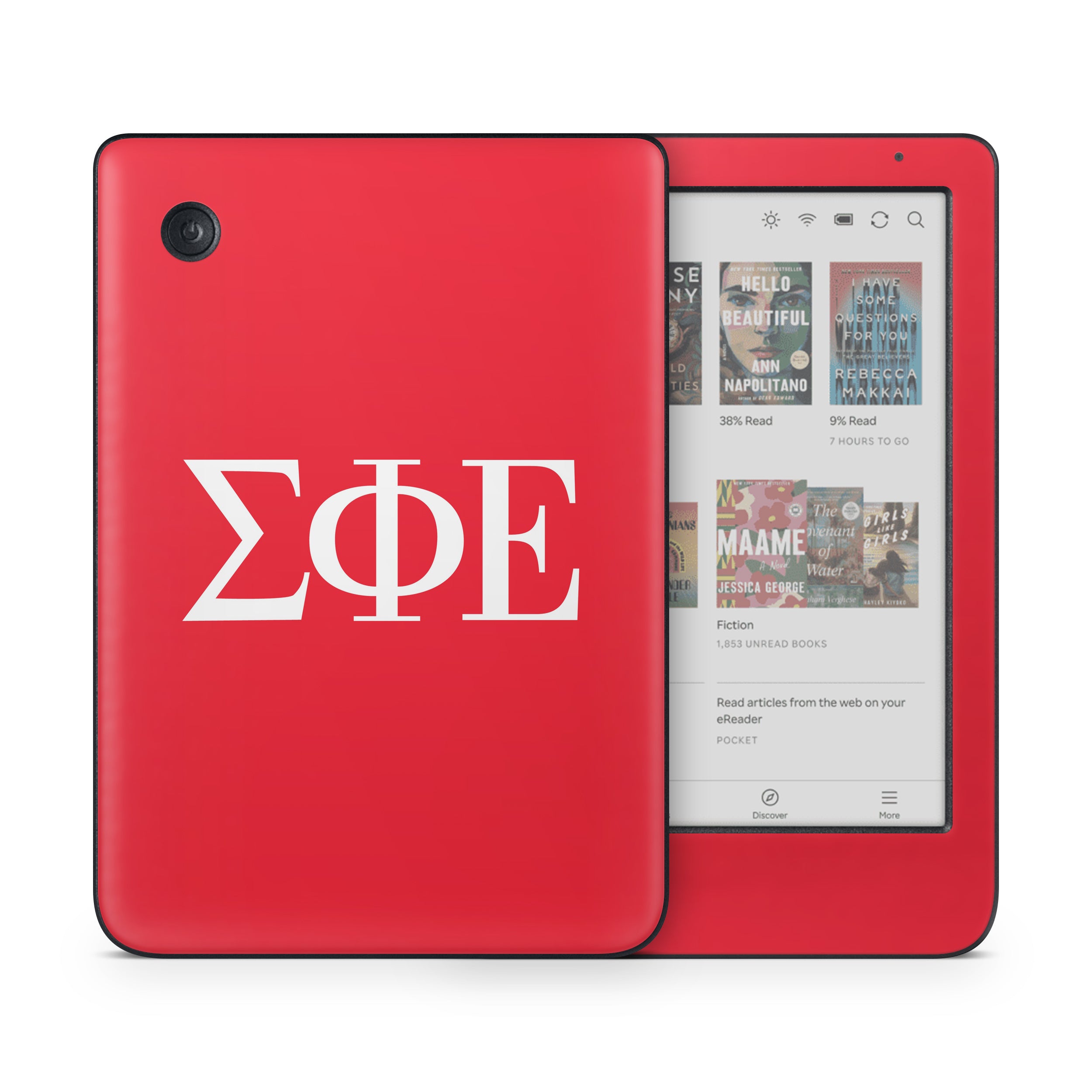 Sigma Phi Epsilon Greek Letters Red - Kobo Clara Colour Skin