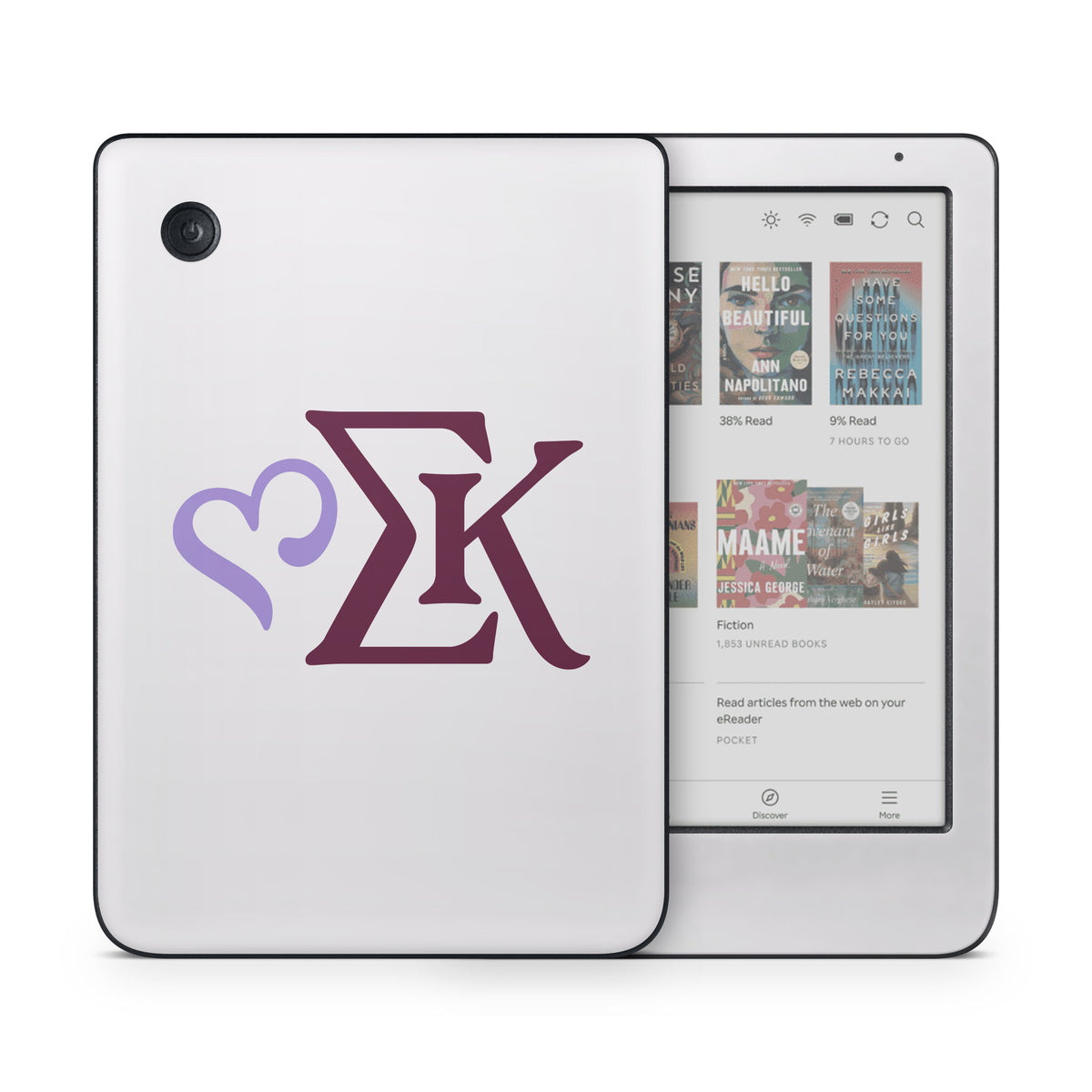 Sigma Kappa Greek Letters Two Color on Dove Love - Kobo Clara Colour Skin