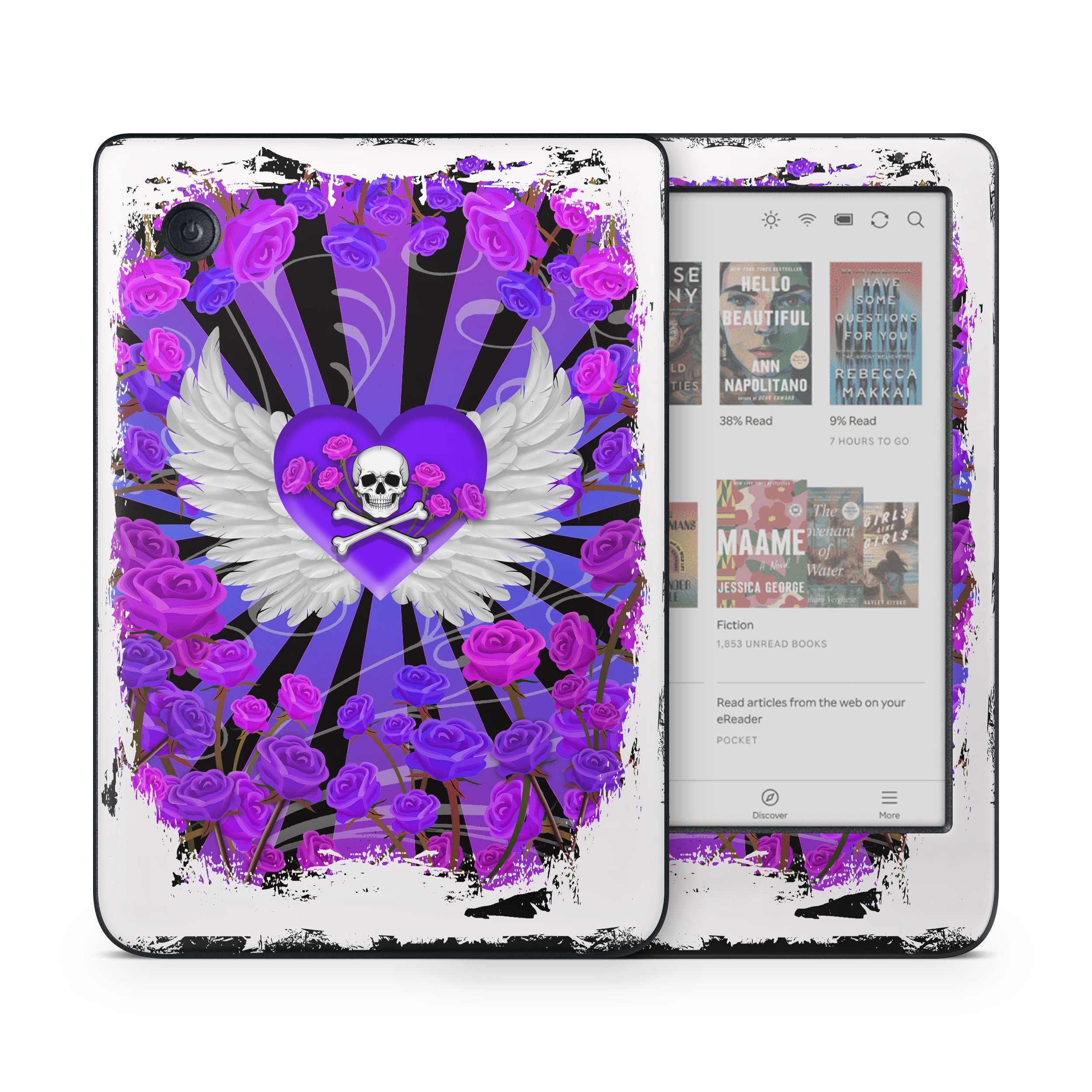 Skull and Roses - Kobo Clara Colour Skin