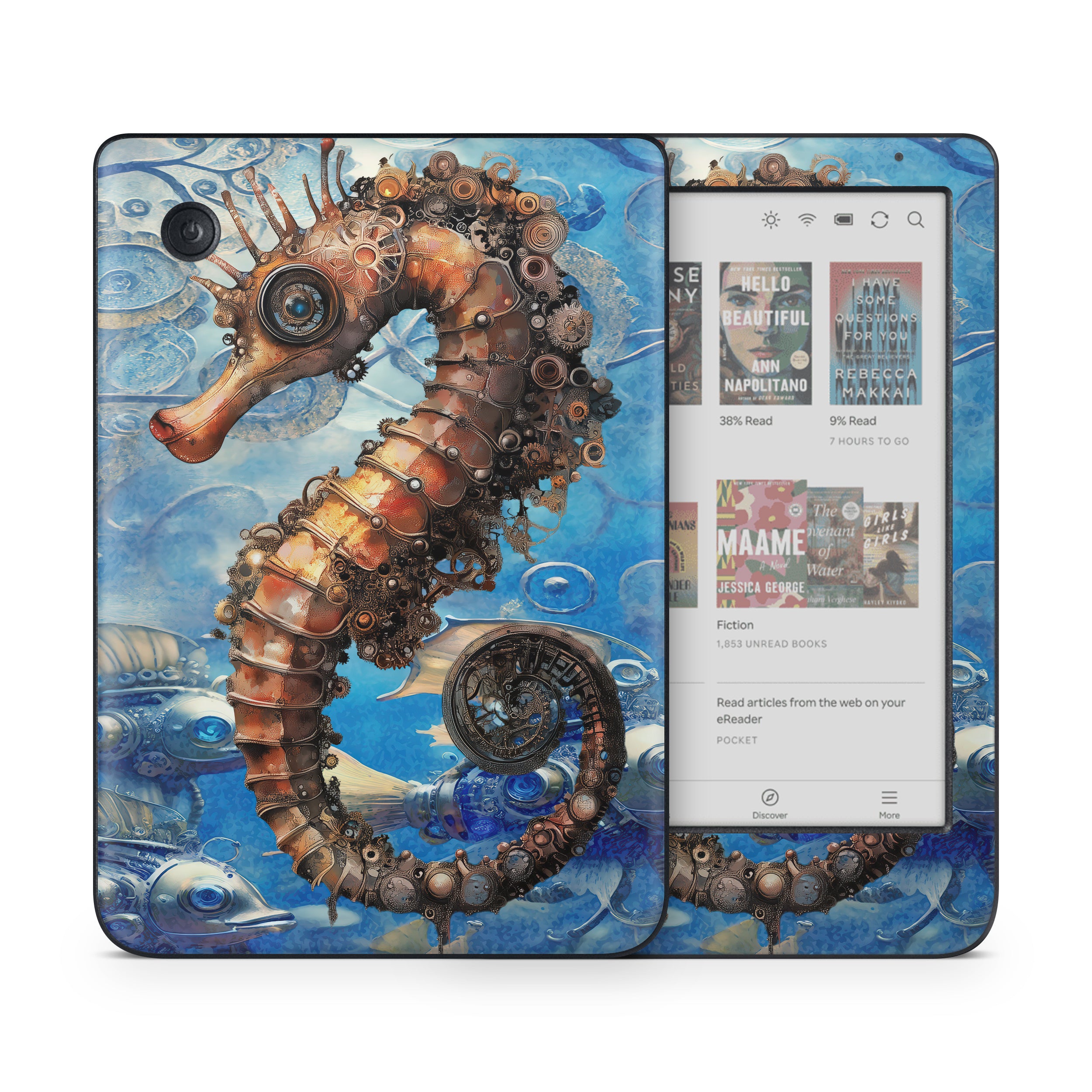 Steampunk Seahorse - Kobo Clara Colour Skin