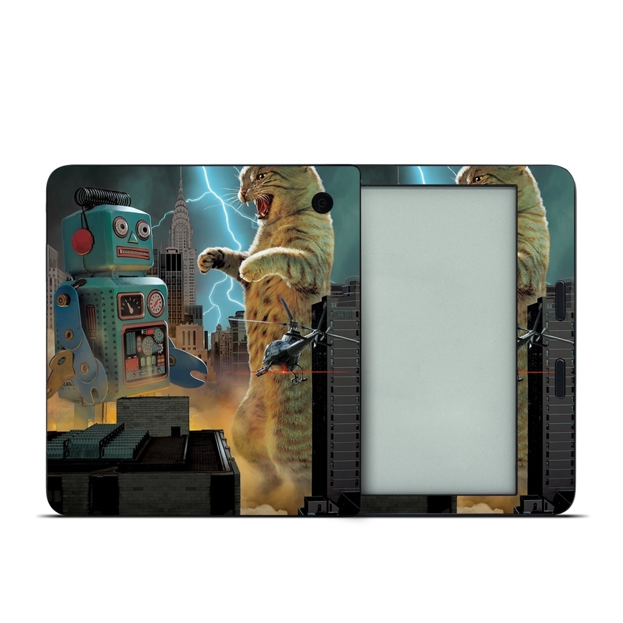 Catzilla Vs Robot - Kobo Libra 2 Skin