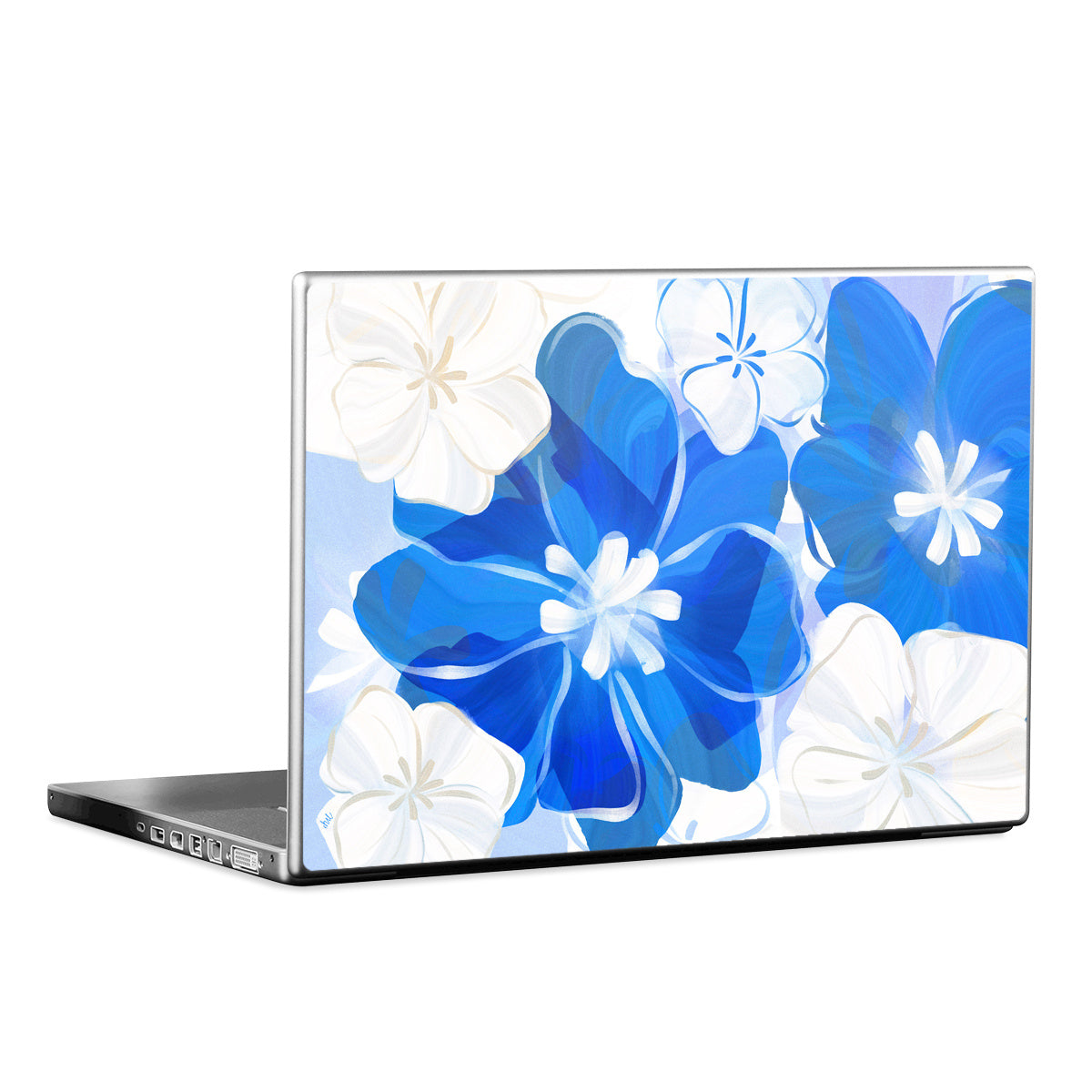 Blue Flowers - Laptop Lid Skin