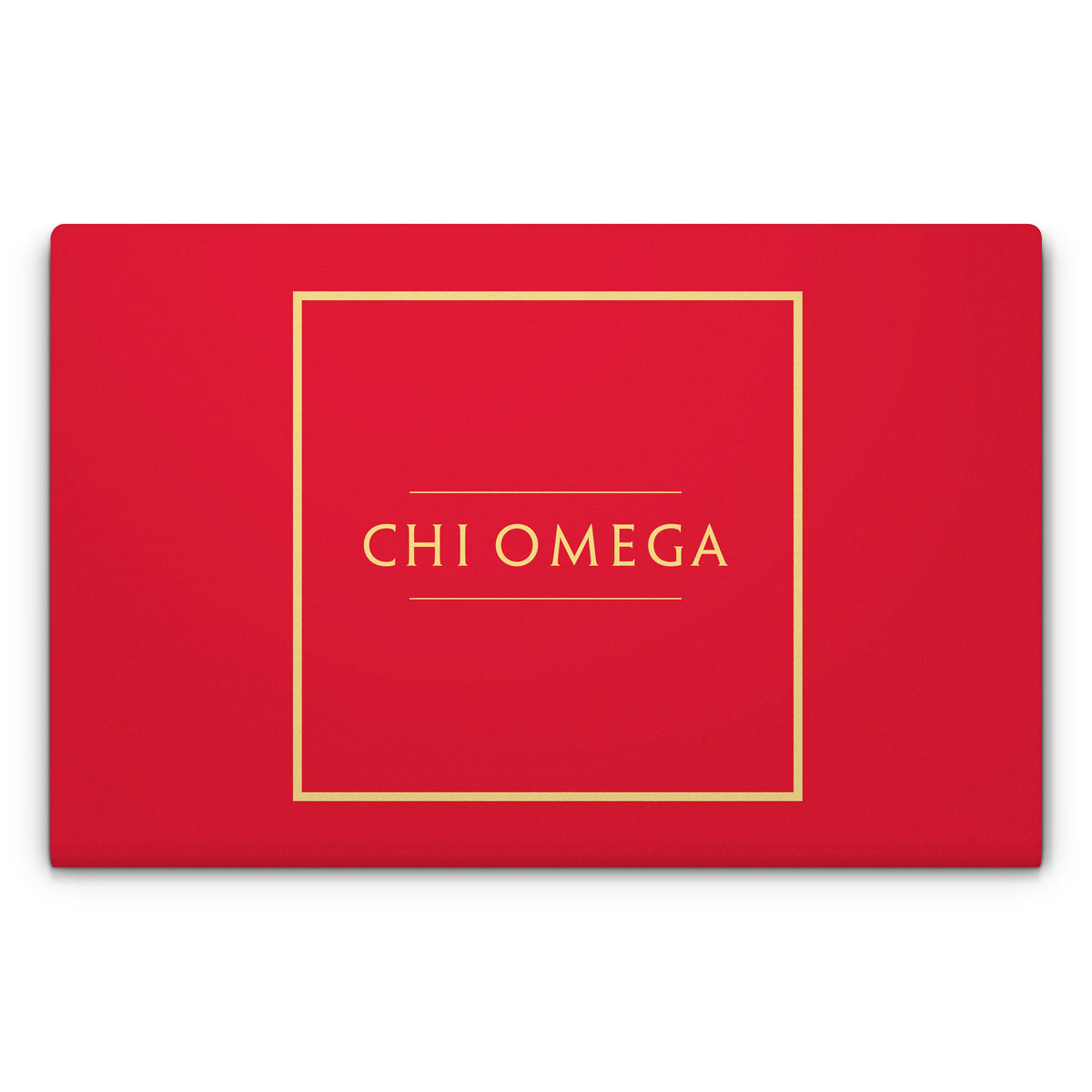 Chi Omega Cardinal with Border - Laptop Lid Skin