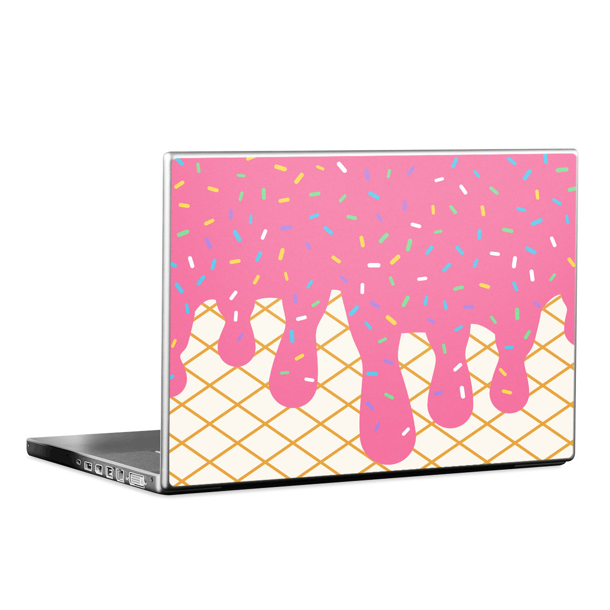 Strawberry Ice Cream Drip - Laptop Lid Skin