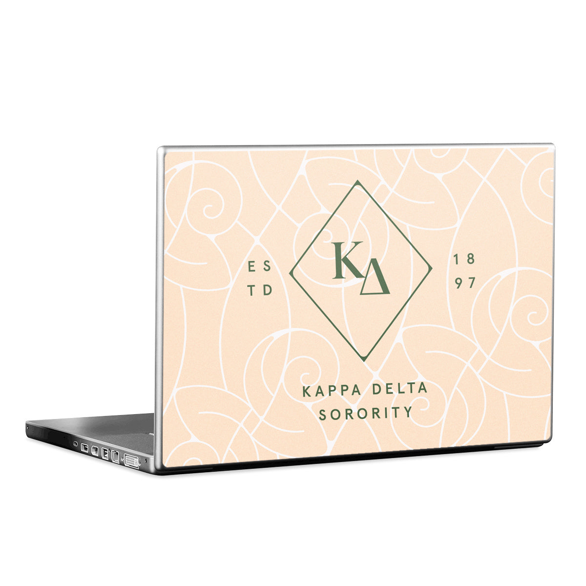 Kappa Delta Diamond Nautilus Waves - Laptop Lid Skin