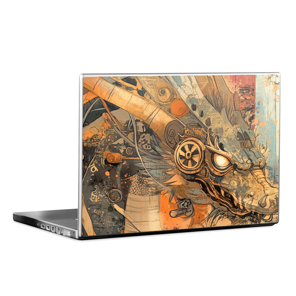 Orange Dragon - Laptop Lid Skin