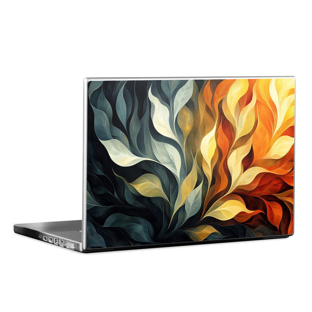 Orange and Charcoal - Laptop Lid Skin