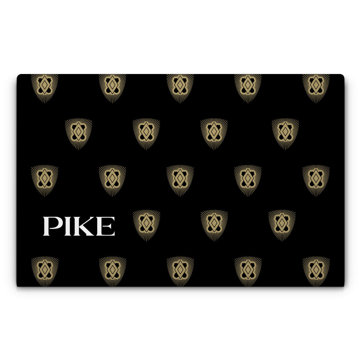 Pi Kappa Alpha PIKE Shield Pattern Black - Laptop Lid Skin