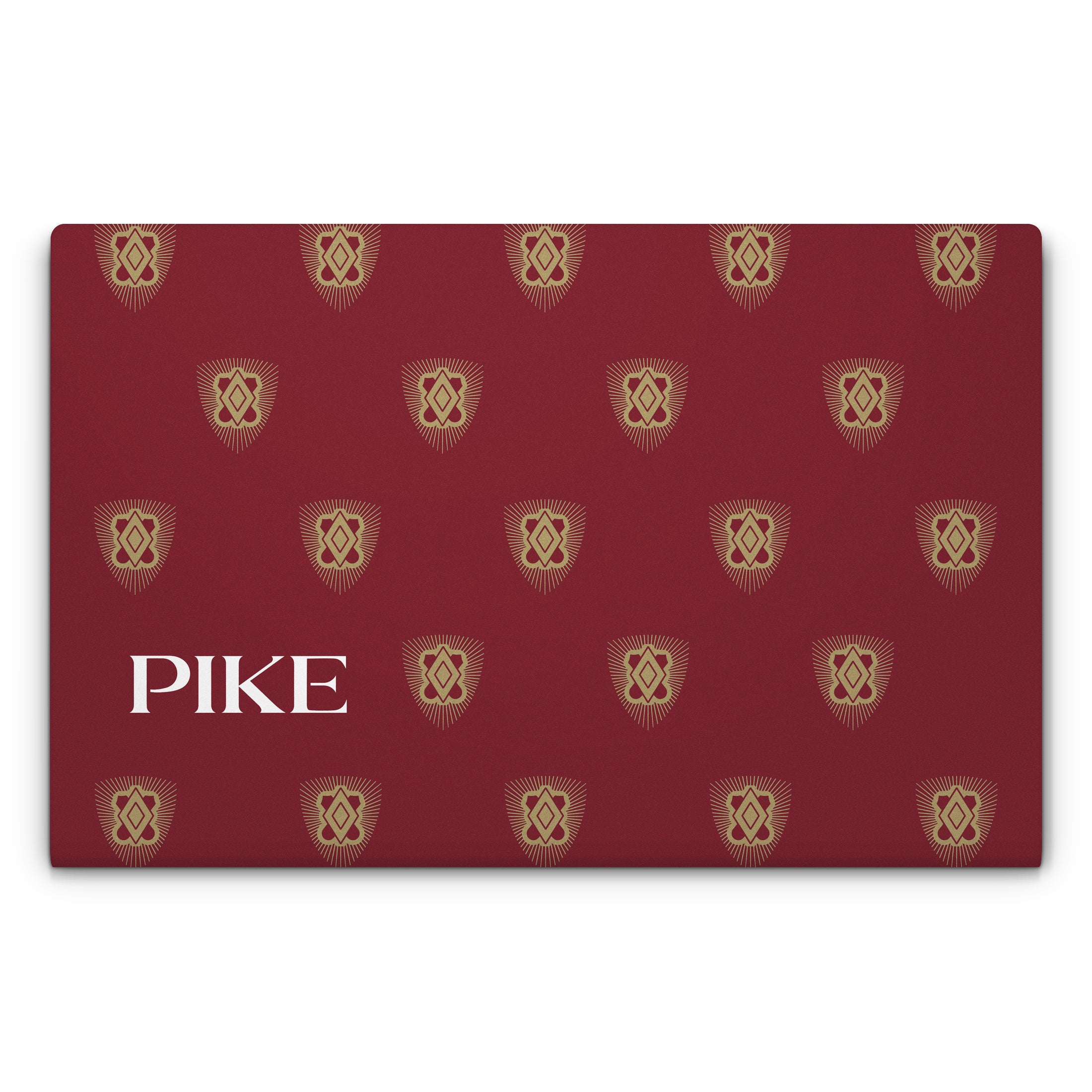 Pi Kappa Alpha PIKE Shield Pattern Garnet - Laptop Lid Skin