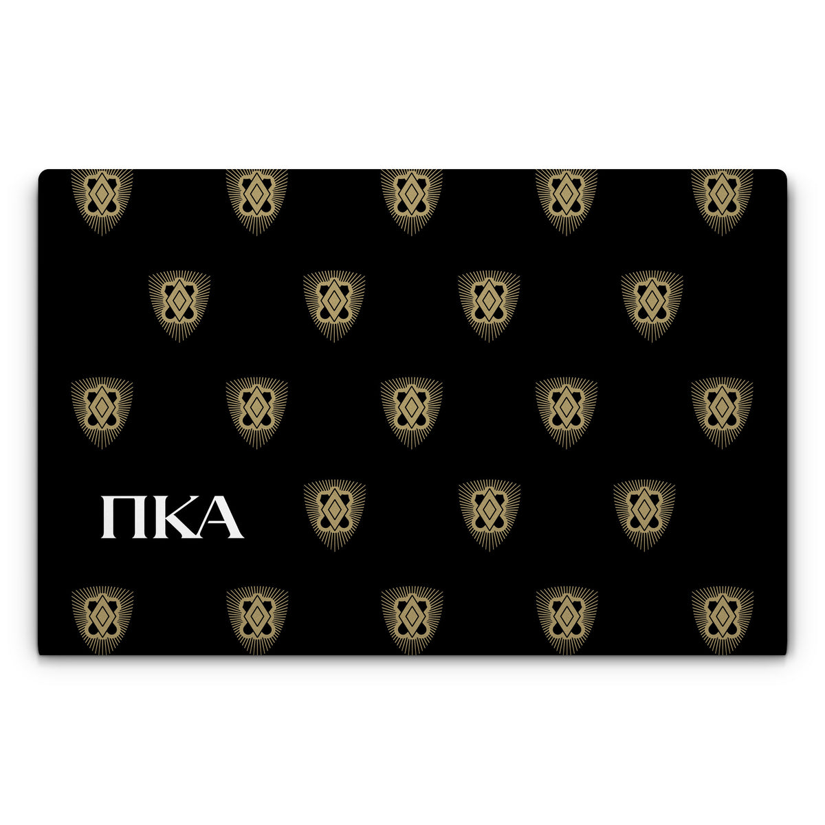 Pi Kappa Alpha Letters Shield Pattern Black - Laptop Lid Skin
