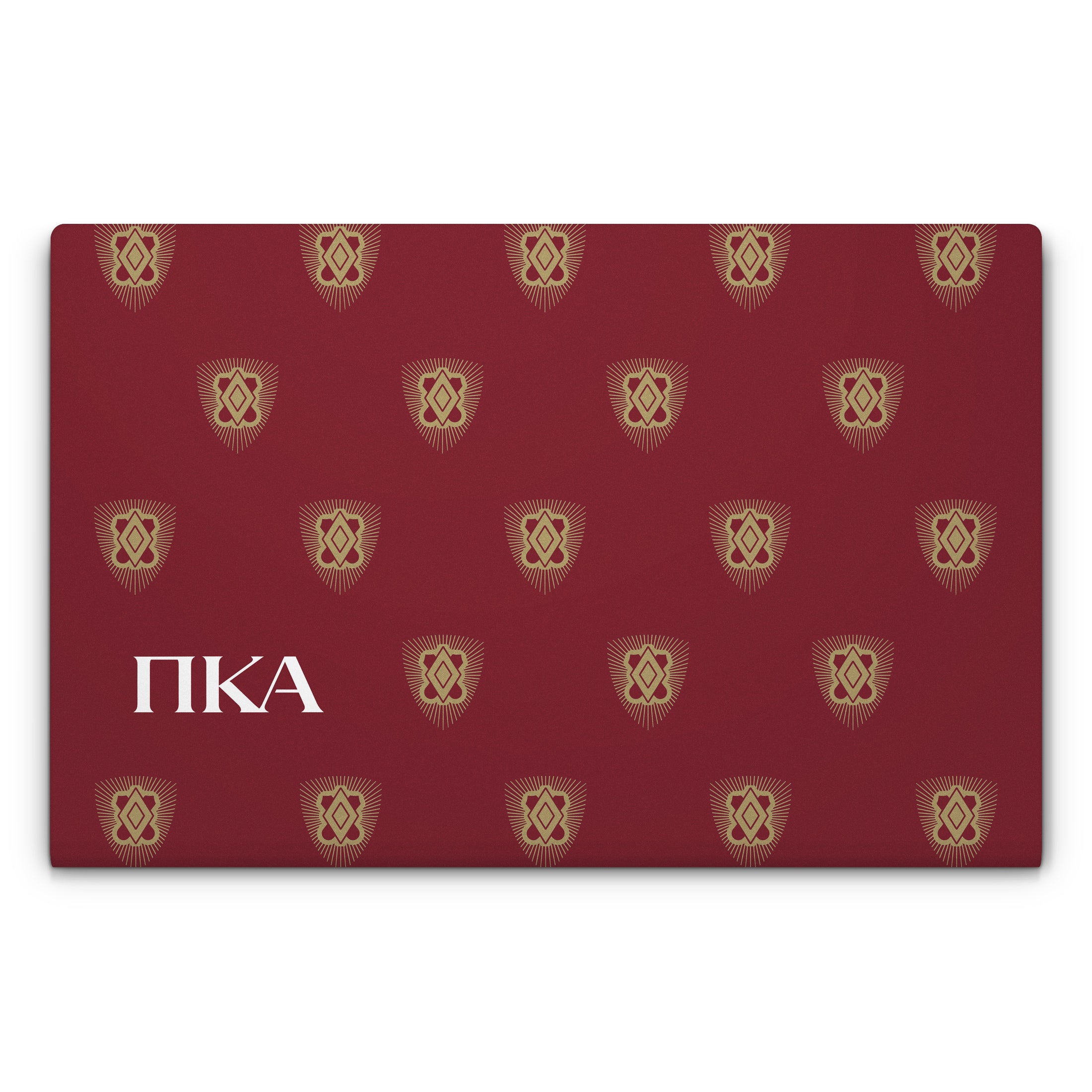 Pi Kappa Alpha Letters Shield Pattern Garnet - Laptop Lid Skin