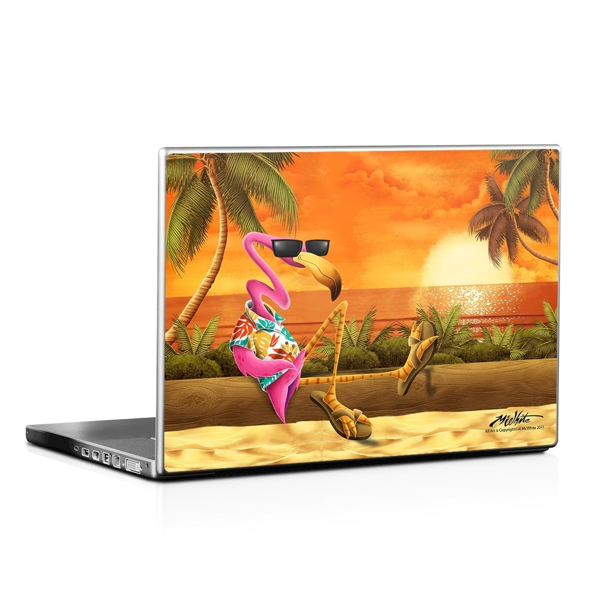 Sunset Flamingo - Laptop Lid Skin