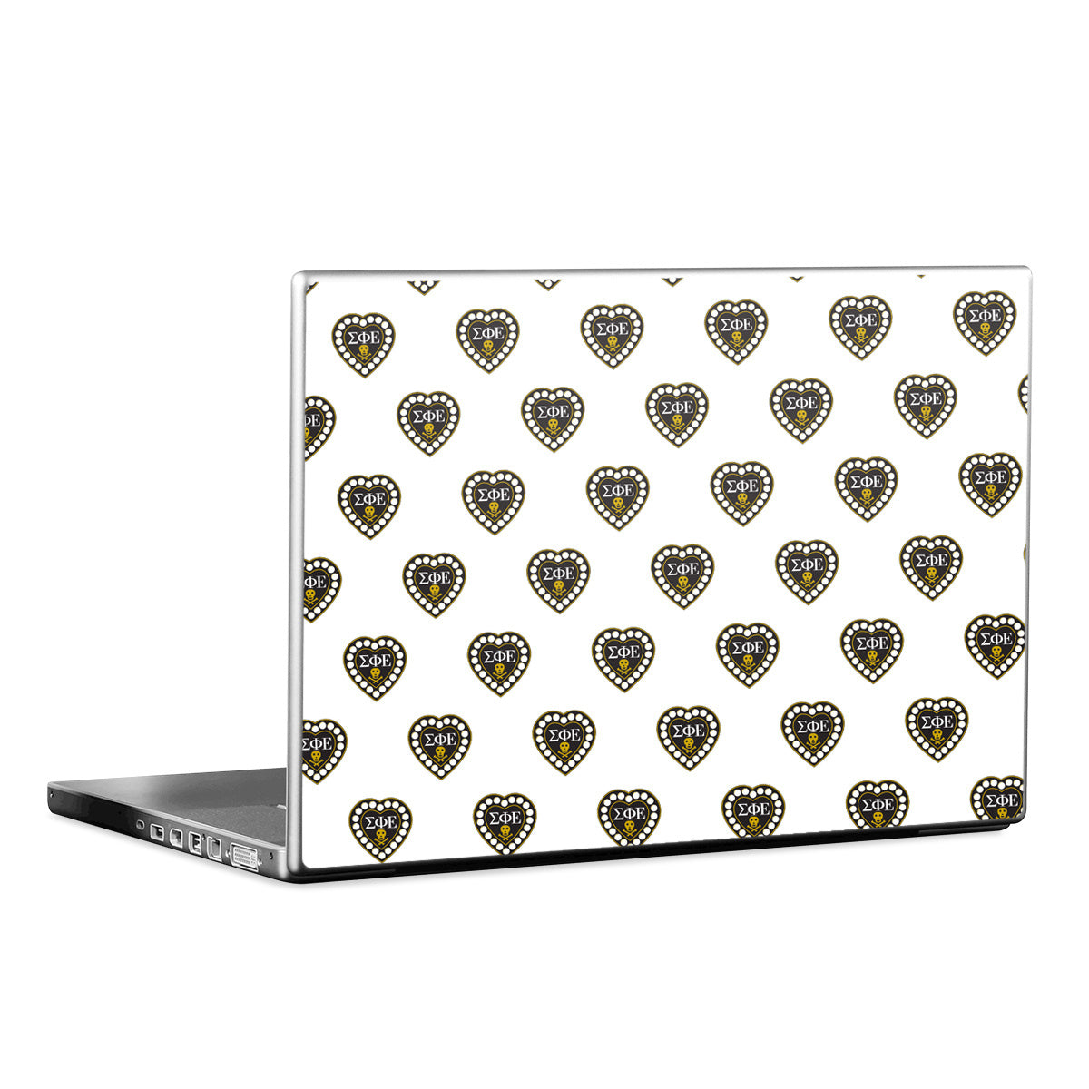 Sigma Phi Epsilon Badge Pattern White - Laptop Lid Skin