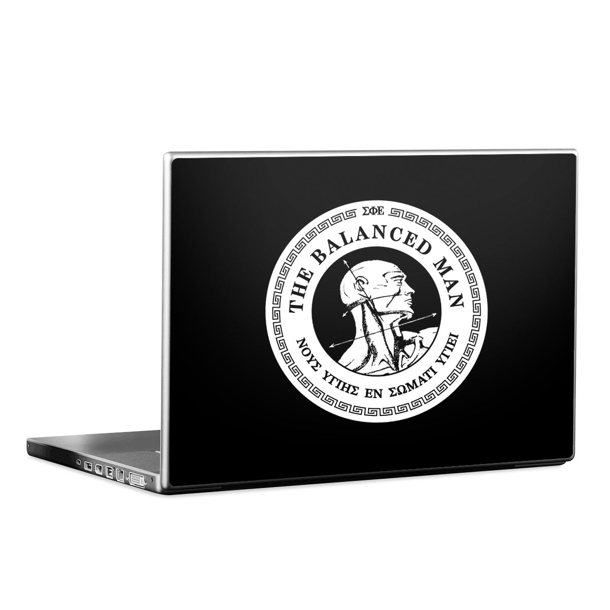 Sigma Phi Epsilon Balanced Man Black - Laptop Lid Skin