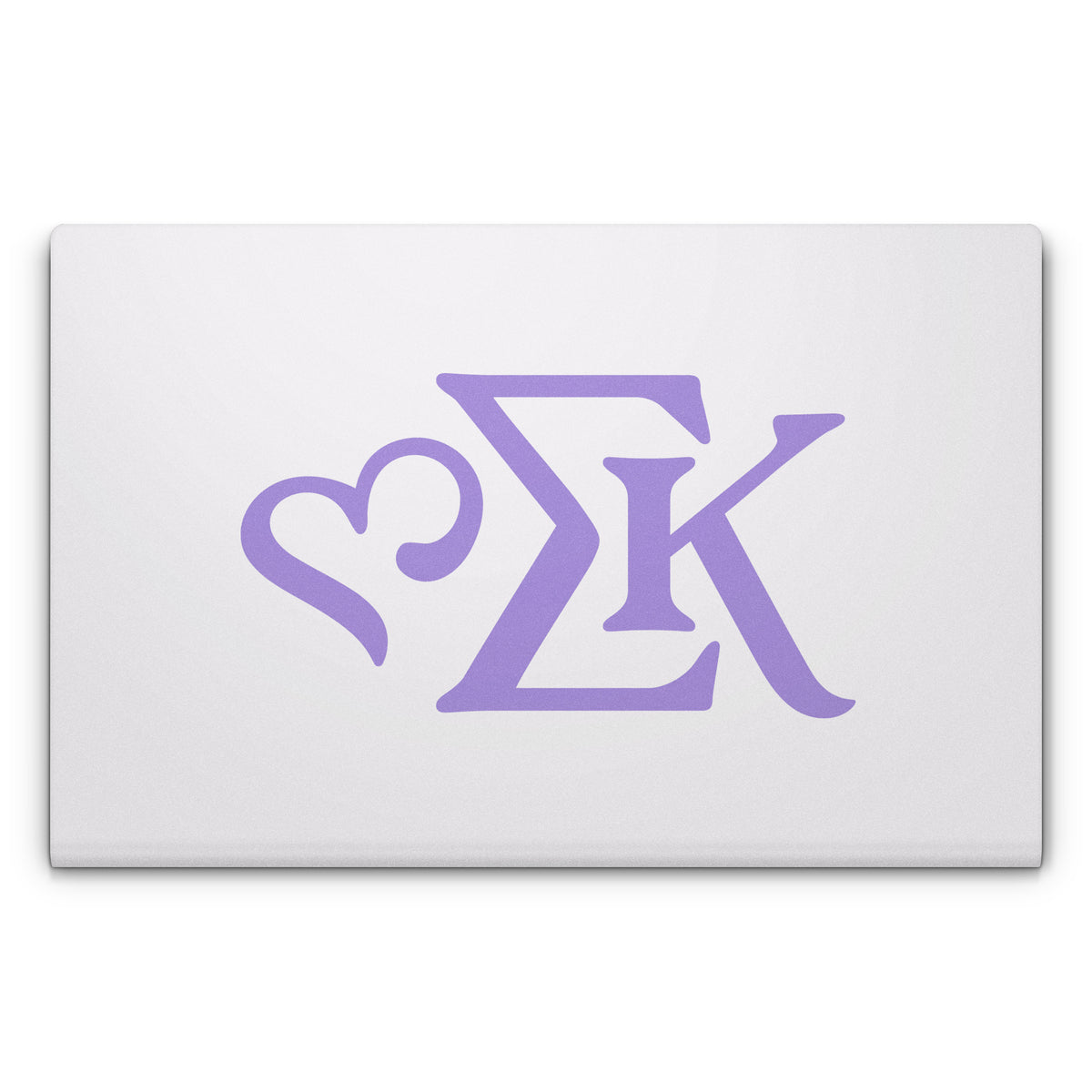 Sigma Kappa Greek Letters Legacy Lavender on Dove Love - Laptop Lid Skin