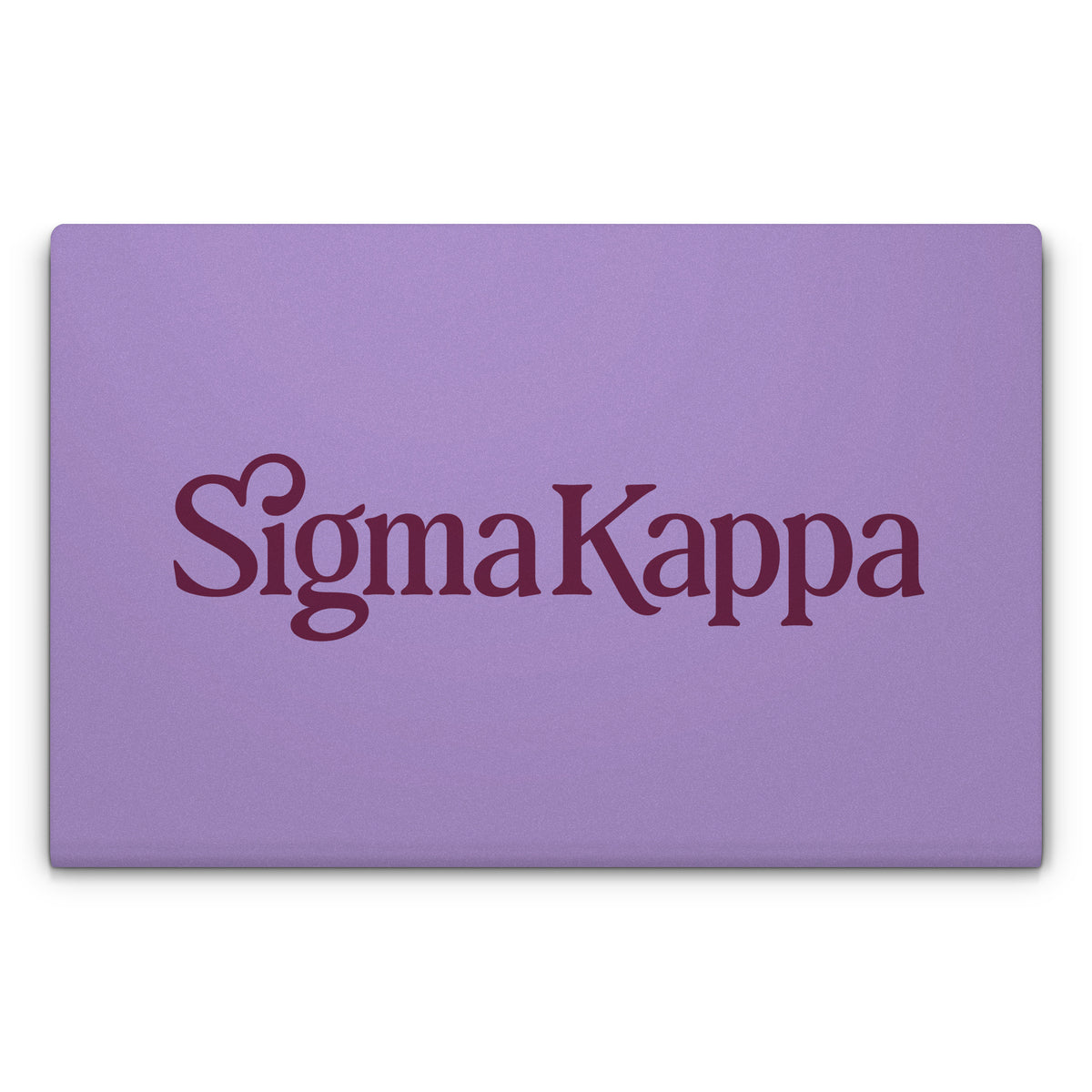Sigma Kappa Primary Logo Mary Maroon on Legacy Lavender - Laptop Lid Skin