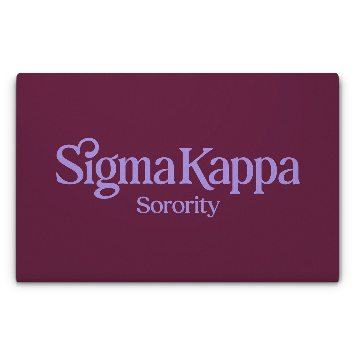 Sigma Kappa Sorority Logo Legacy Lavender on Mary Maroon - Laptop Lid Skin