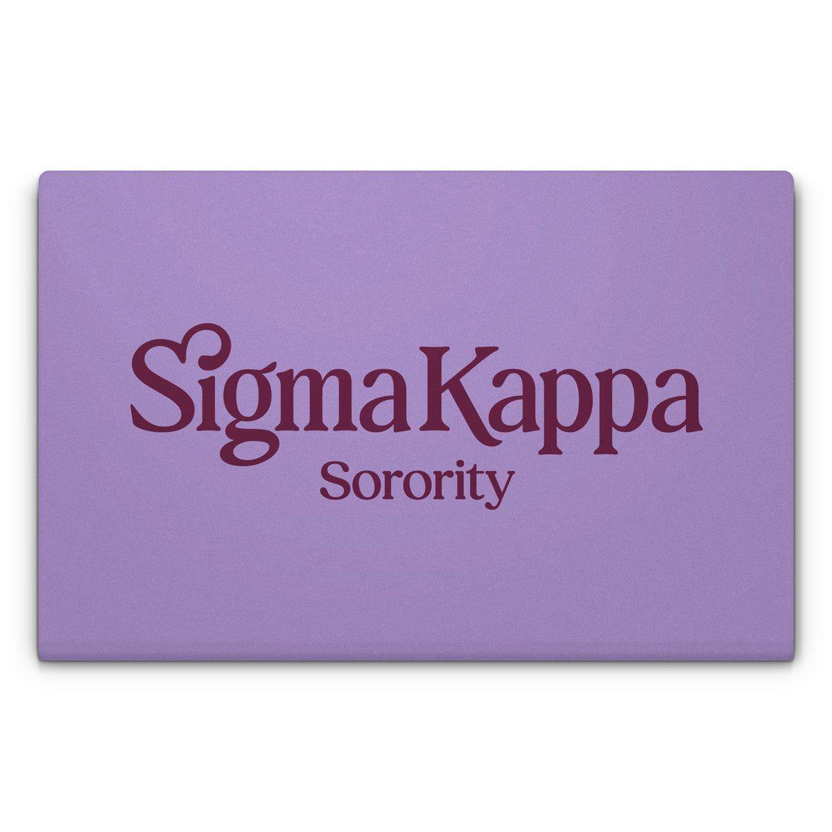 Sigma Kappa Sorority Logo Mary Maroon on Legacy Lavender - Laptop Lid Skin