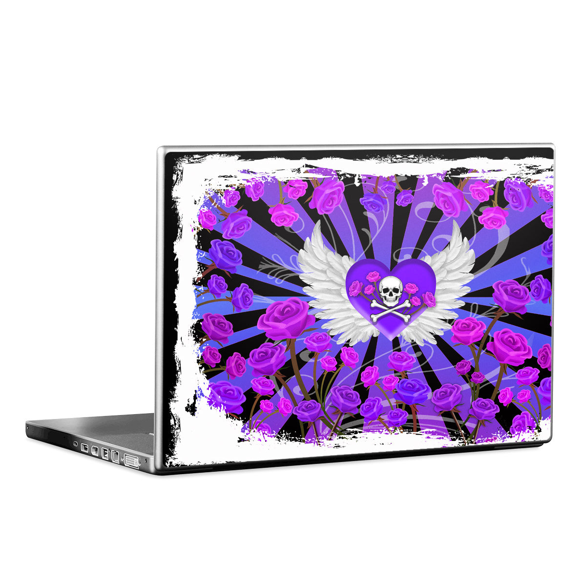 Skull and Roses - Laptop Lid Skin