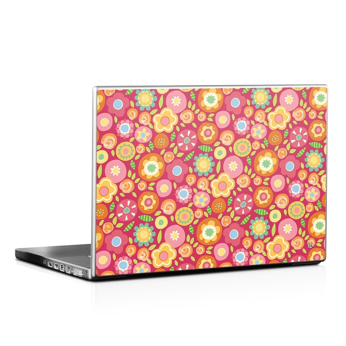 Flowers Squished - Laptop Lid Skin