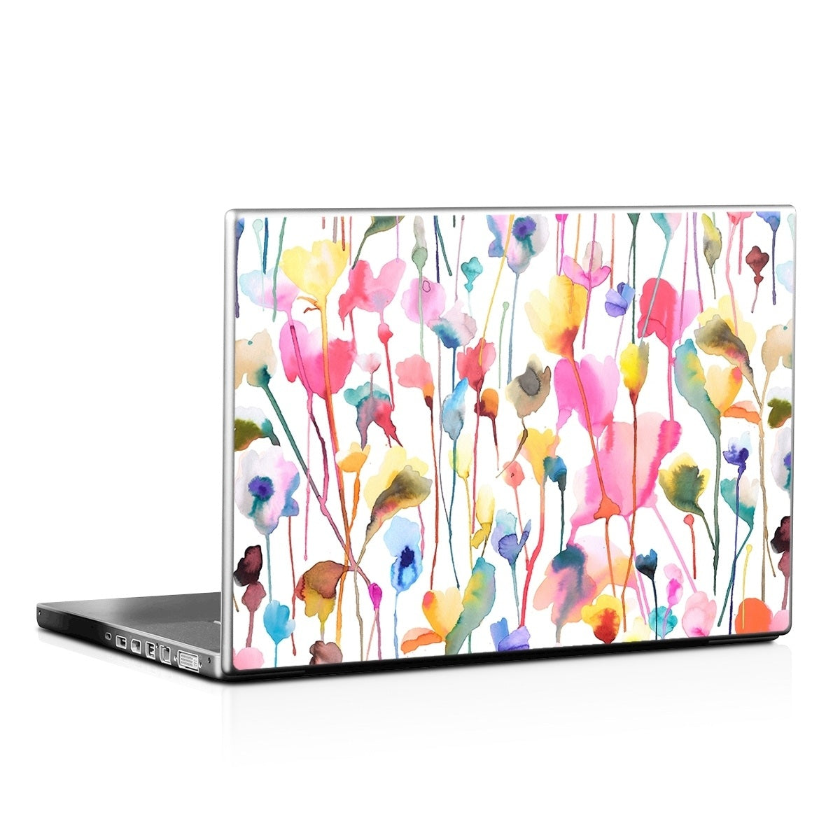 Watercolor Wild Flowers - Laptop Lid Skin