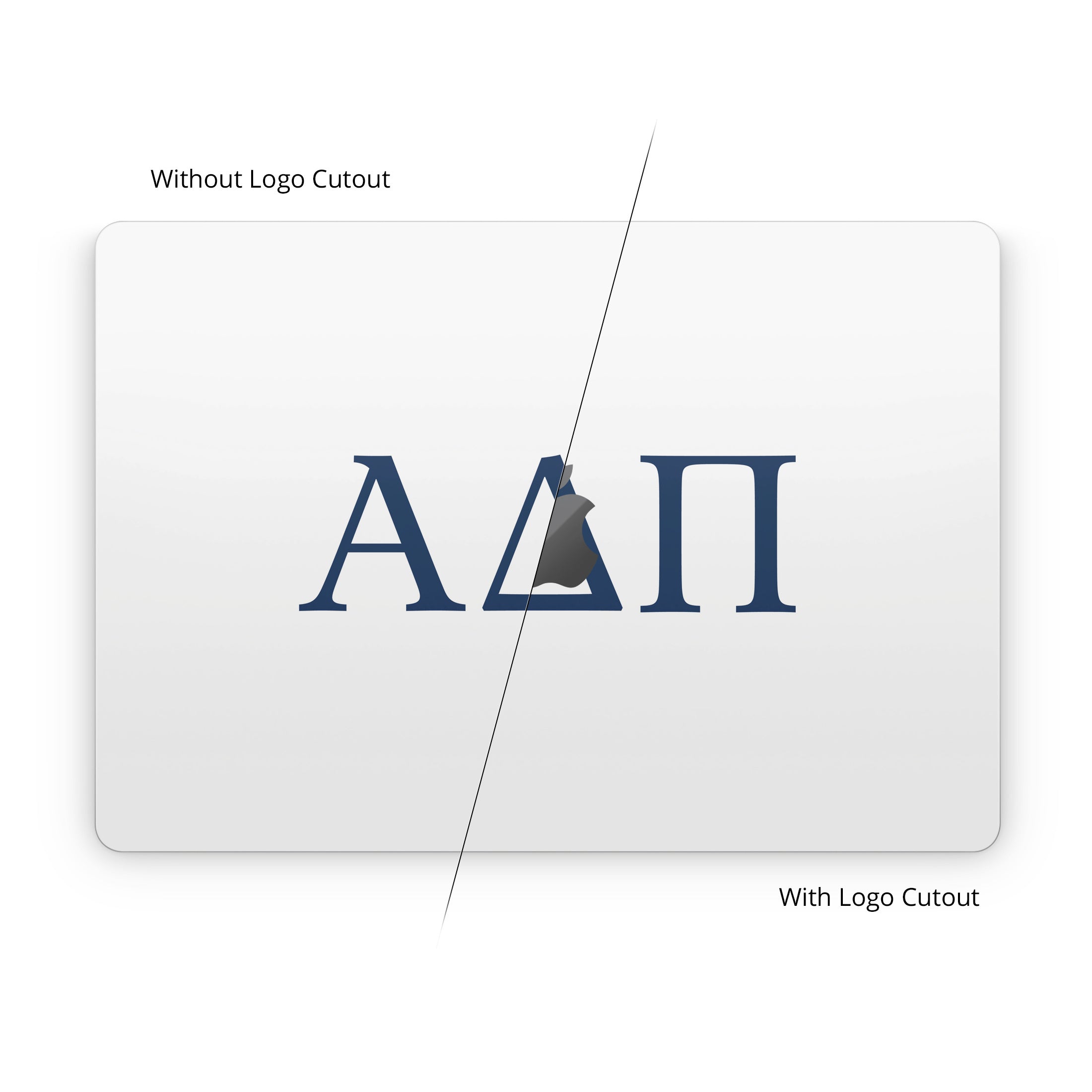 Alpha Delta Pi Greek Letters White - Apple MacBook Skin
