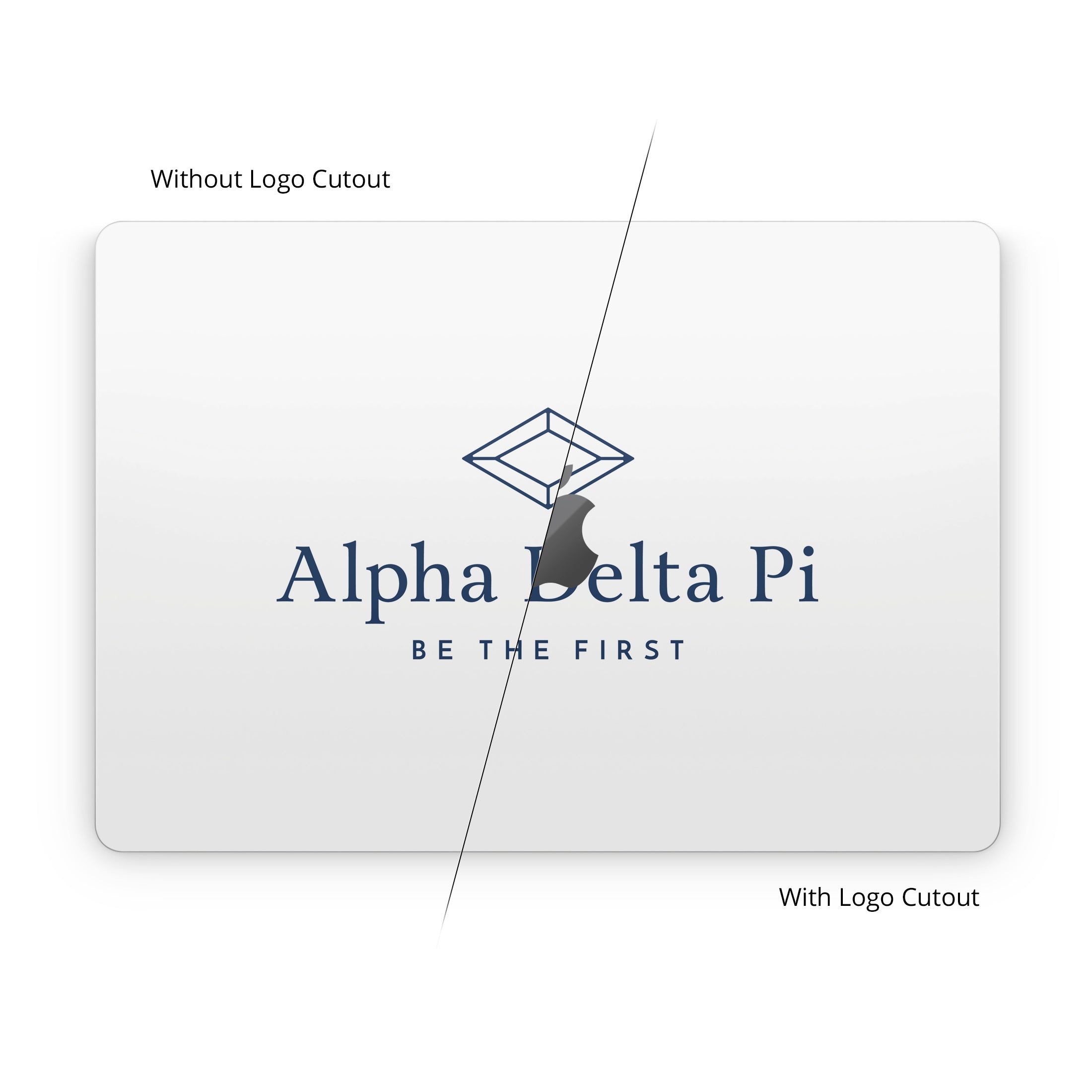 Alpha Delta Pi Primary Logo White - Apple MacBook Skin