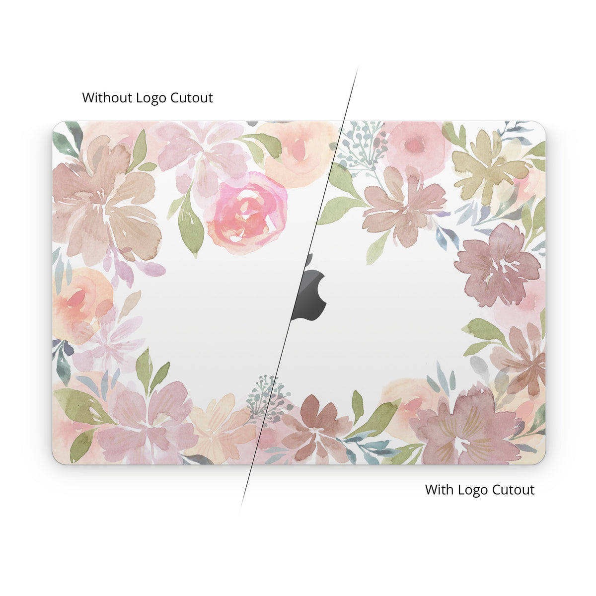 Blush Flower Frame - Apple MacBook Skin