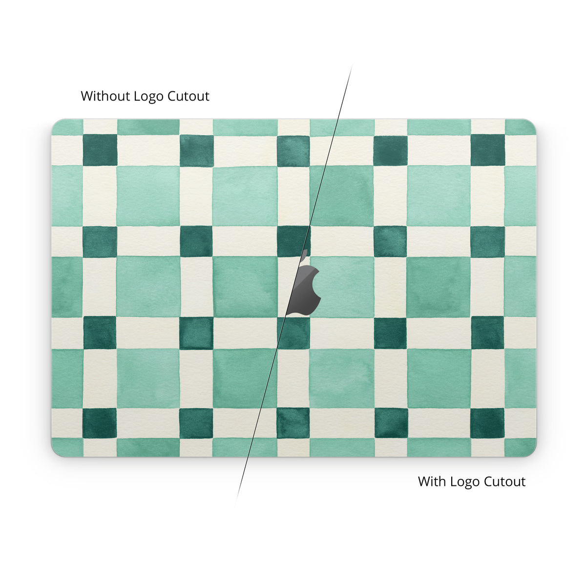 Checker Mosaic Green - Apple MacBook Skin