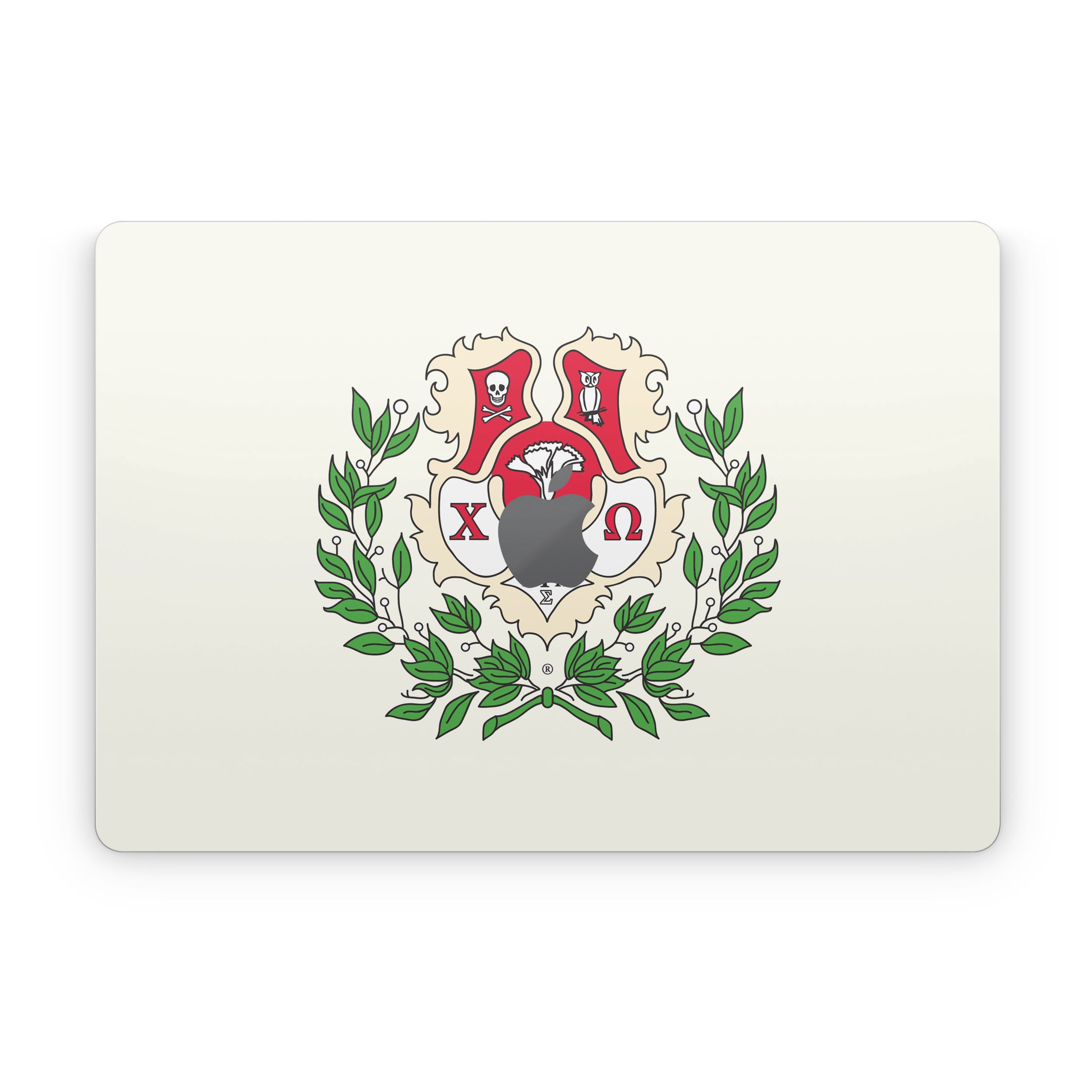 Chi Omega Crest Cream - Apple MacBook Skin
