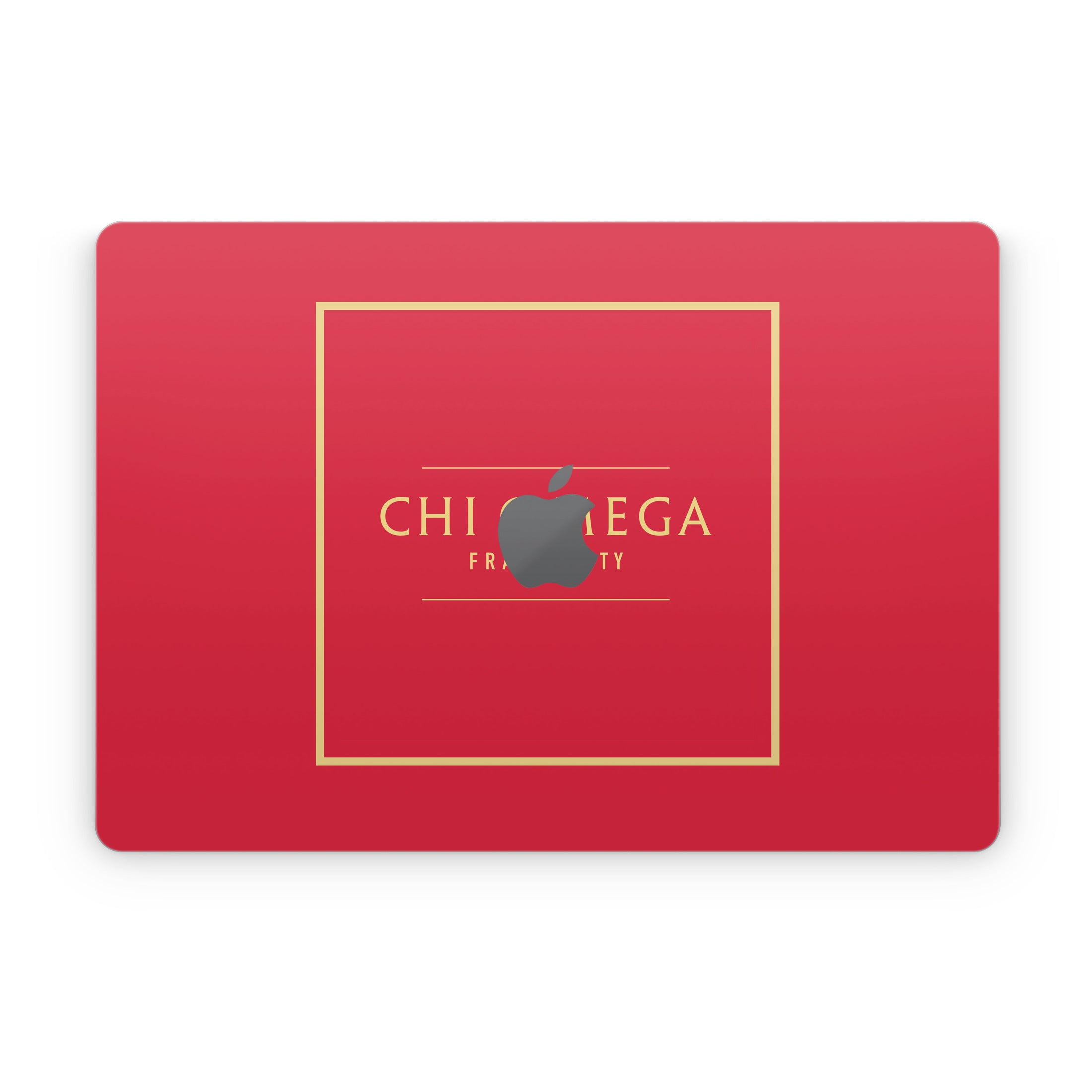 Chi Omega Fraternity Cardinal with Border - Apple MacBook Skin
