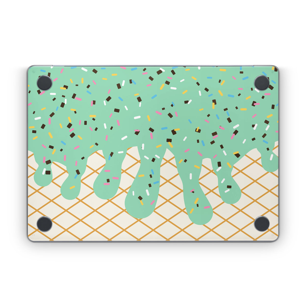 Mint Chocolate Chip Ice Cream Drip - Apple MacBook Skin