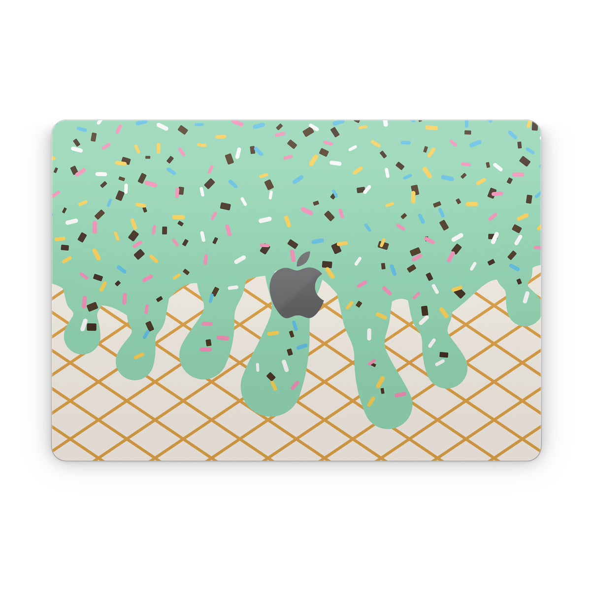 Mint Chocolate Chip Ice Cream Drip - Apple MacBook Skin