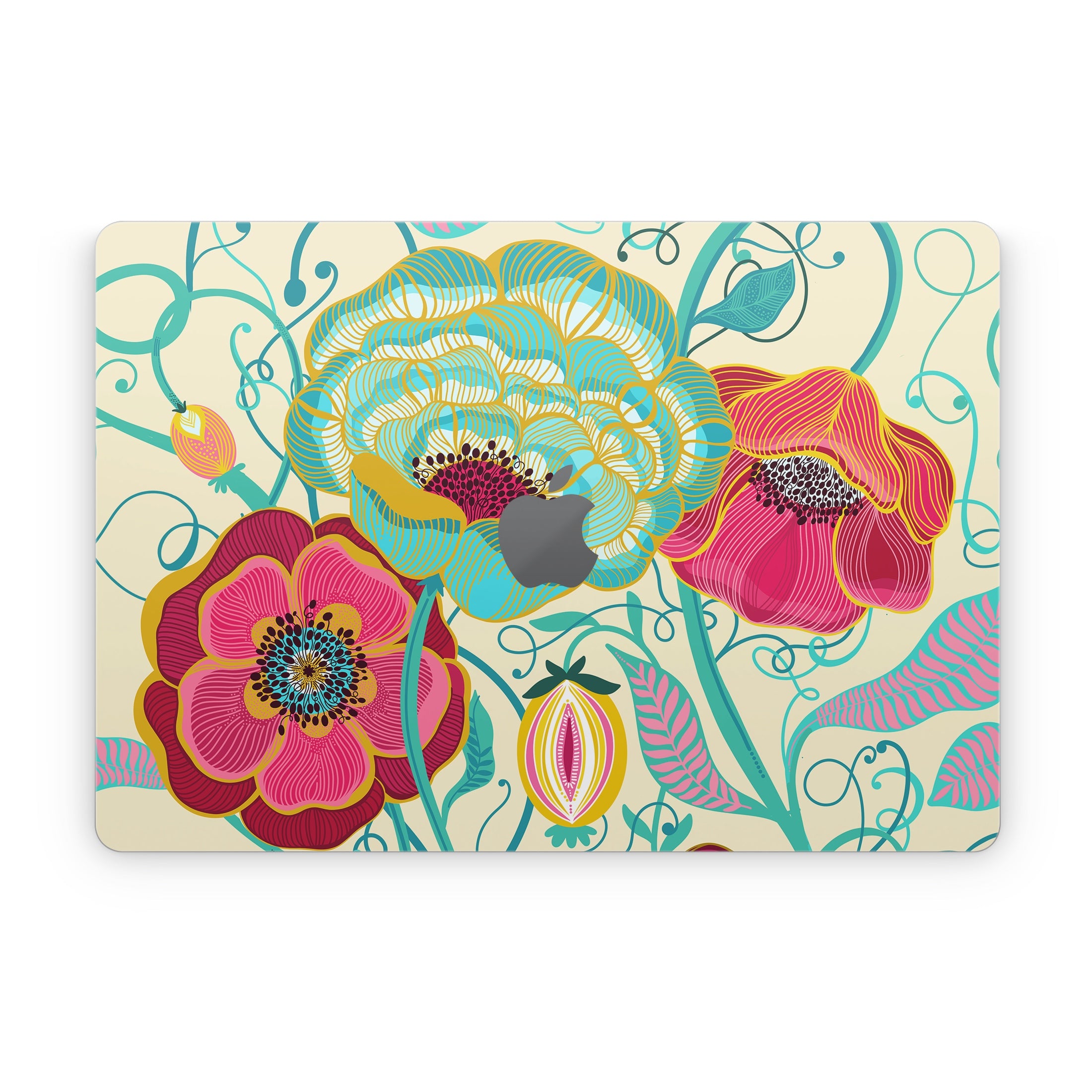 Golden Flowers - Apple MacBook Skin