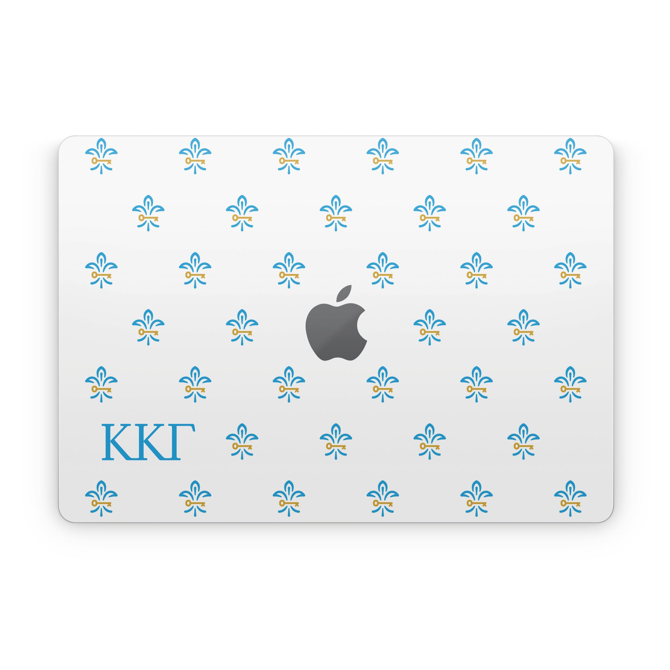 Kappa Kappa Gamma Fleur De Key Pattern White - Apple MacBook Skin