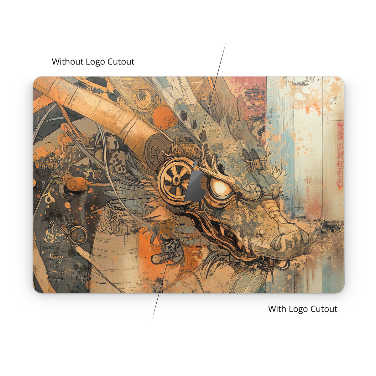 Orange Dragon - Apple MacBook Skin