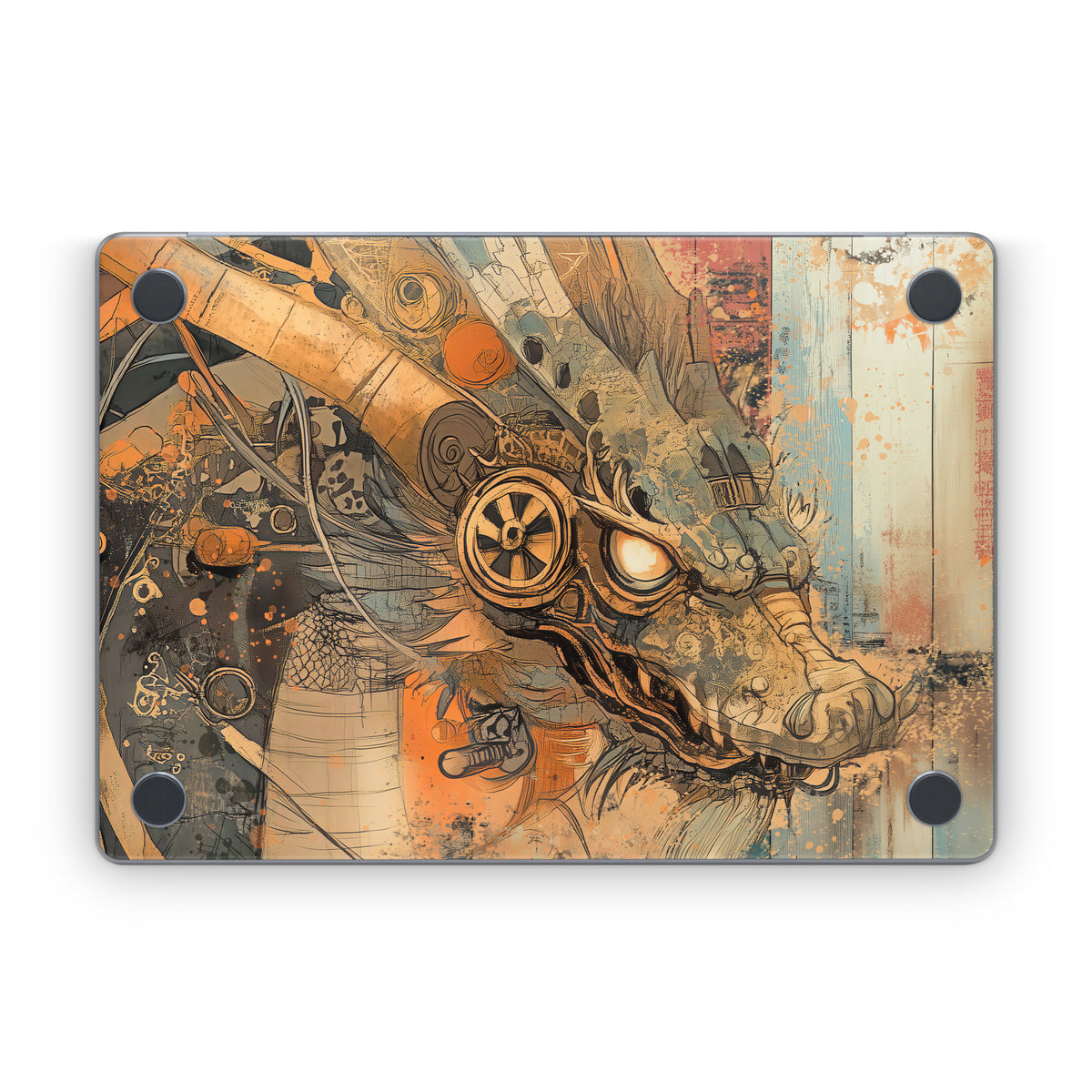 Orange Dragon - Apple MacBook Skin