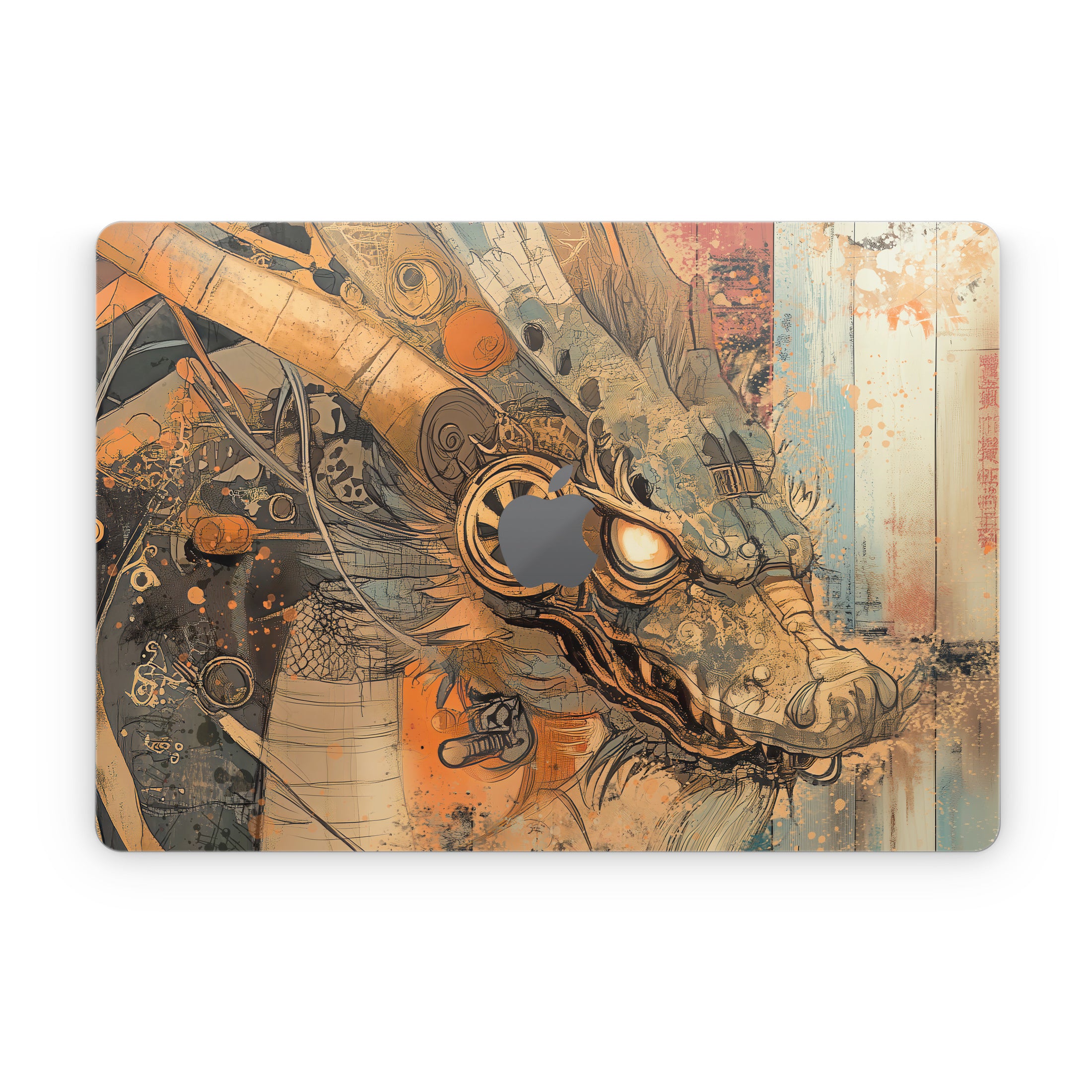 Orange Dragon - Apple MacBook Skin