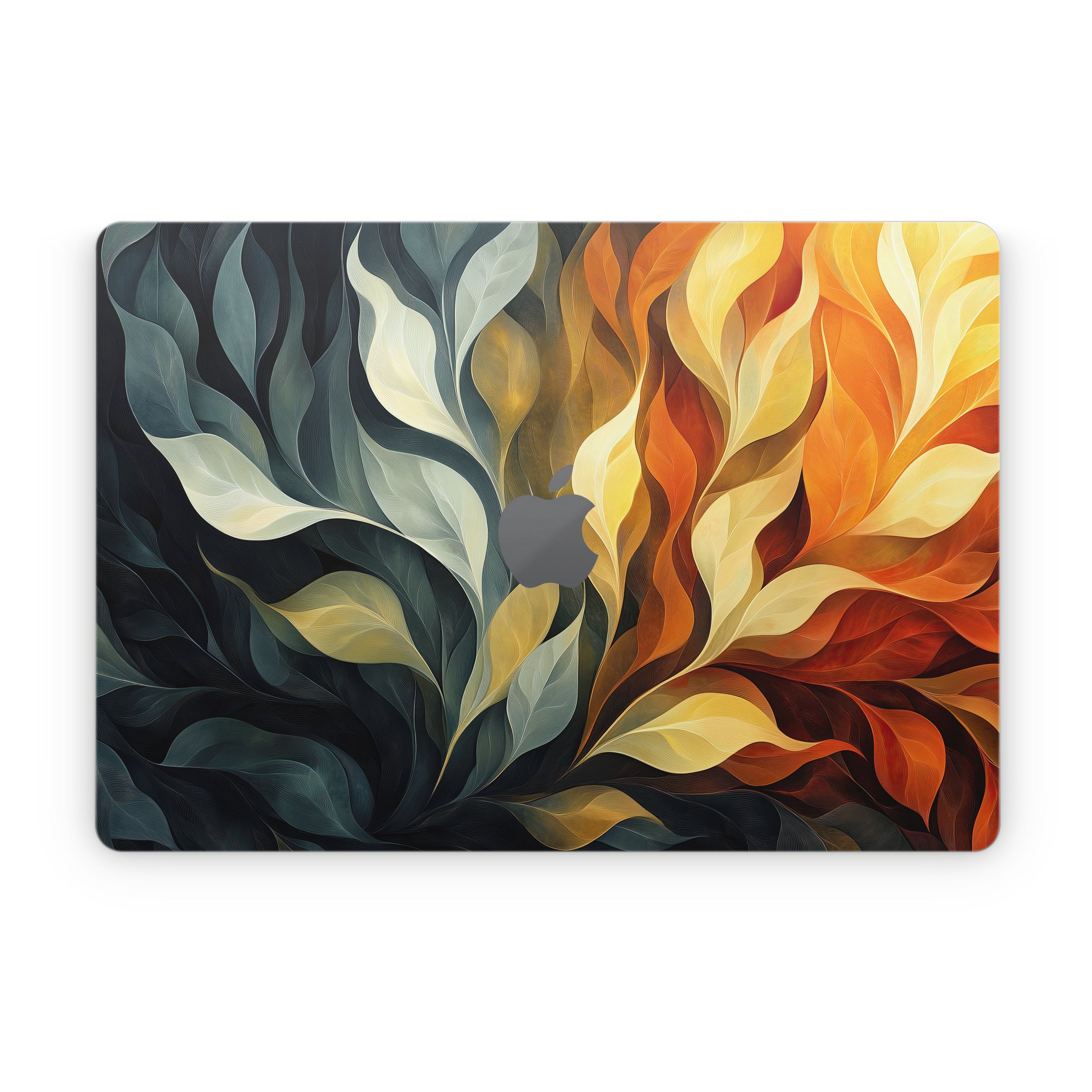 Orange and Charcoal - Apple MacBook Skin