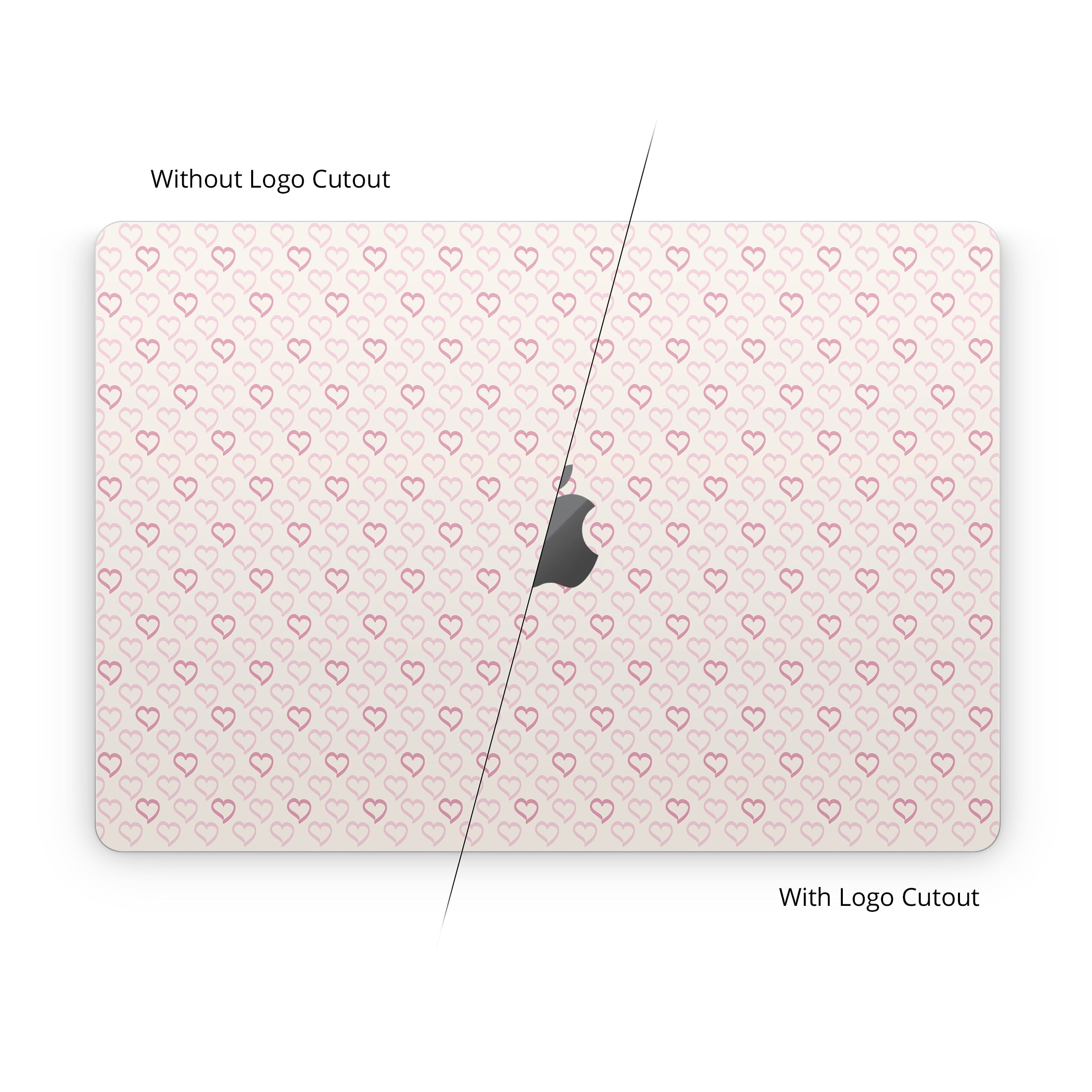 Patterned Hearts - Apple MacBook Skin