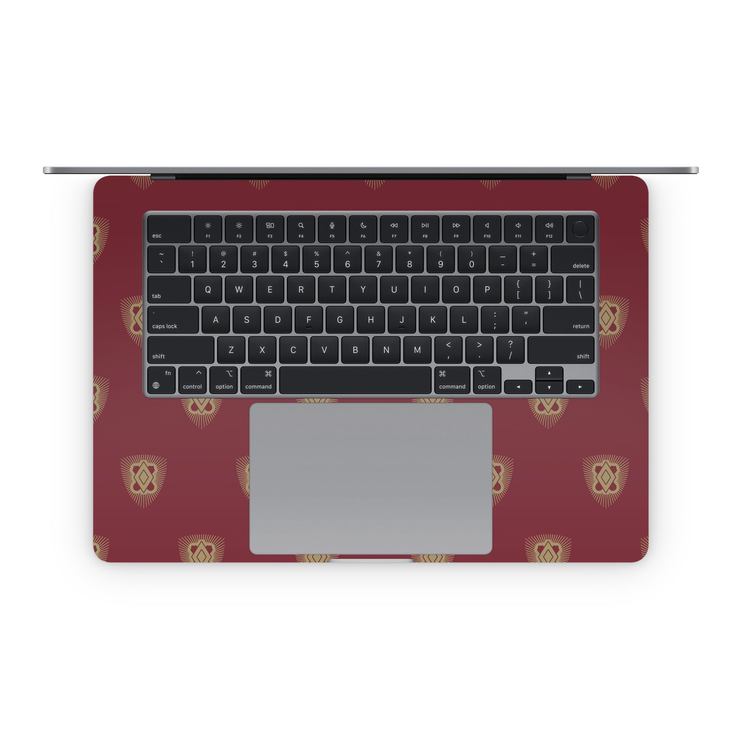 Pi Kappa Alpha Letters Shield Pattern Garnet - Apple MacBook Skin