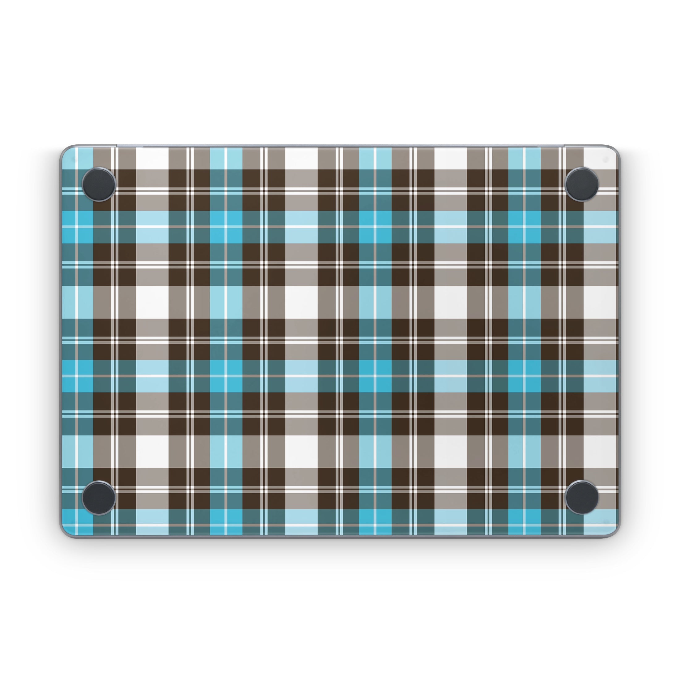 Turquoise Plaid - Apple MacBook Skin