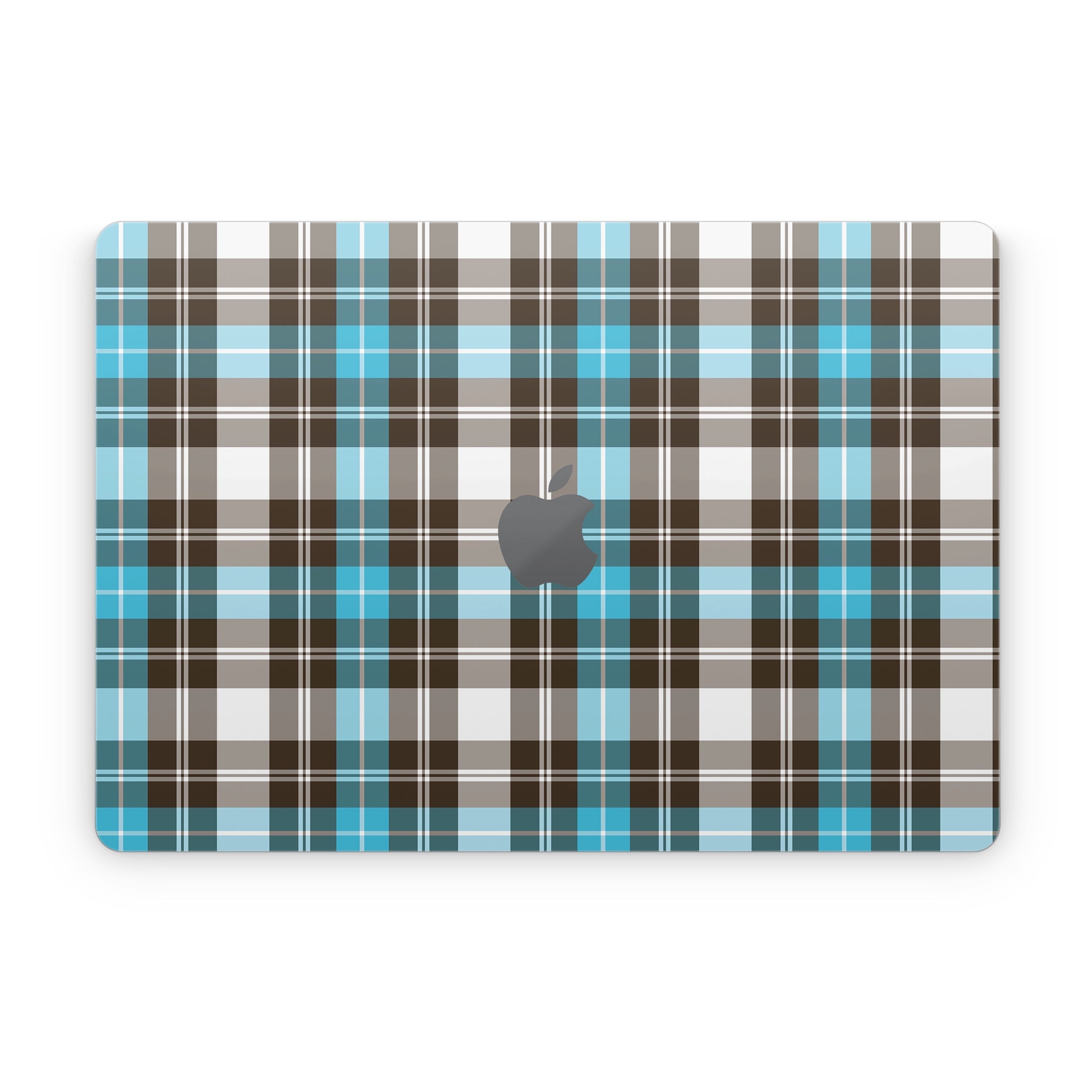 Turquoise Plaid - Apple MacBook Skin