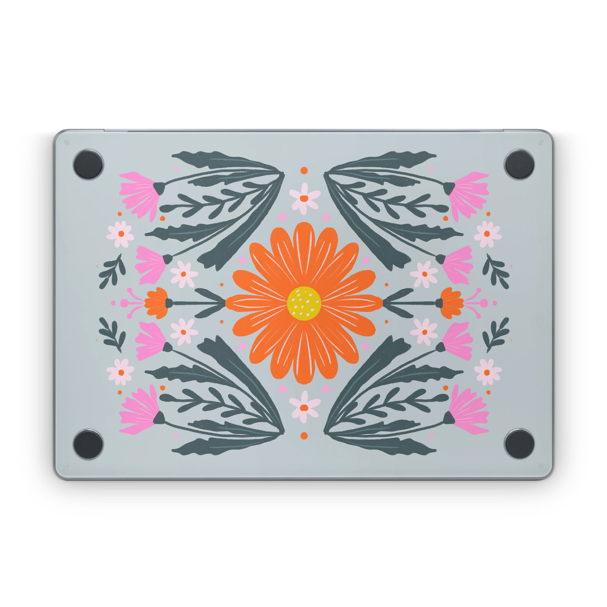 Pink and Orange Flowers - Apple MacBook Skin