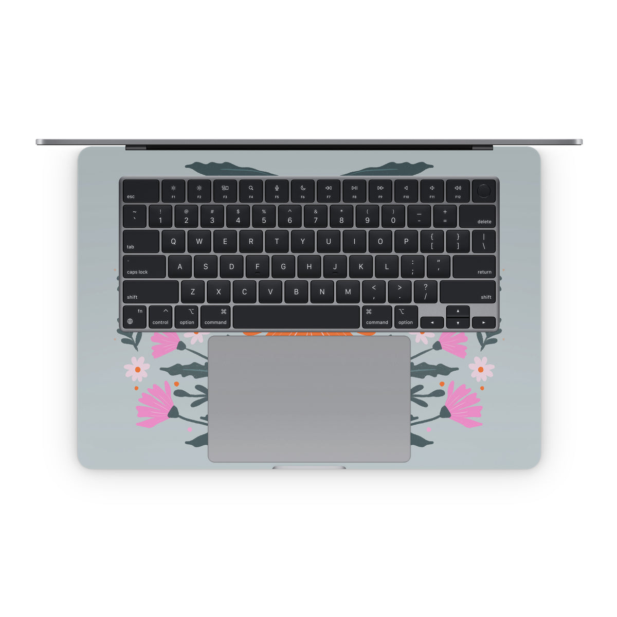 Pink and Orange Flowers - Apple MacBook Skin