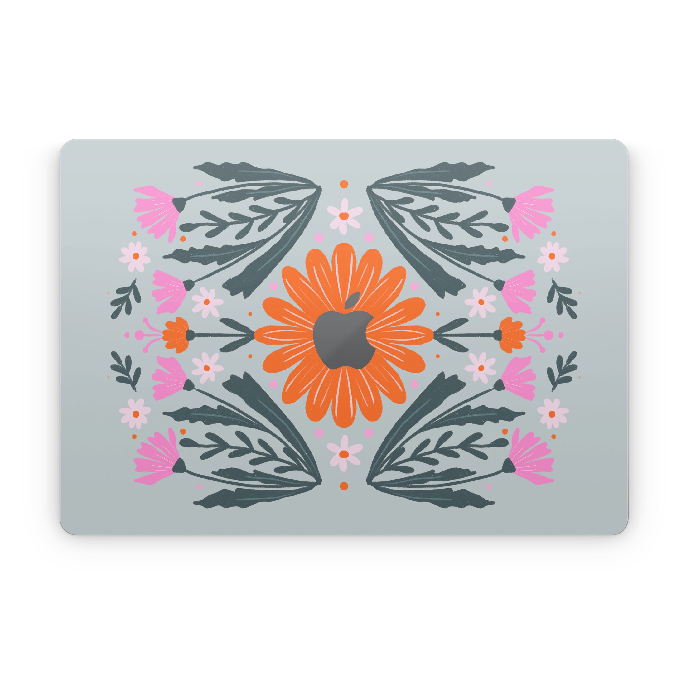 Pink and Orange Flowers - Apple MacBook Skin