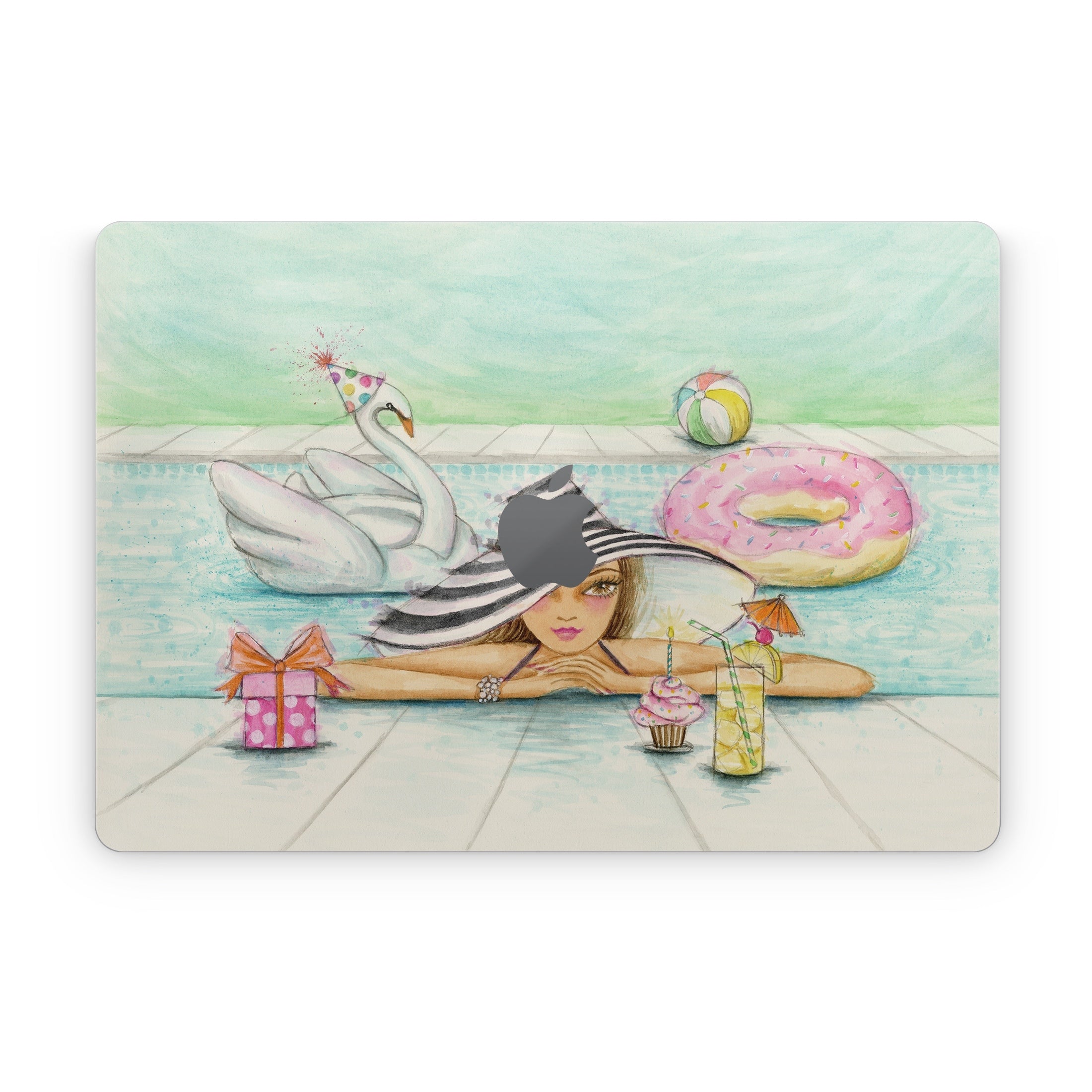 Delphine at the Pool Party - Apple MacBook Skin