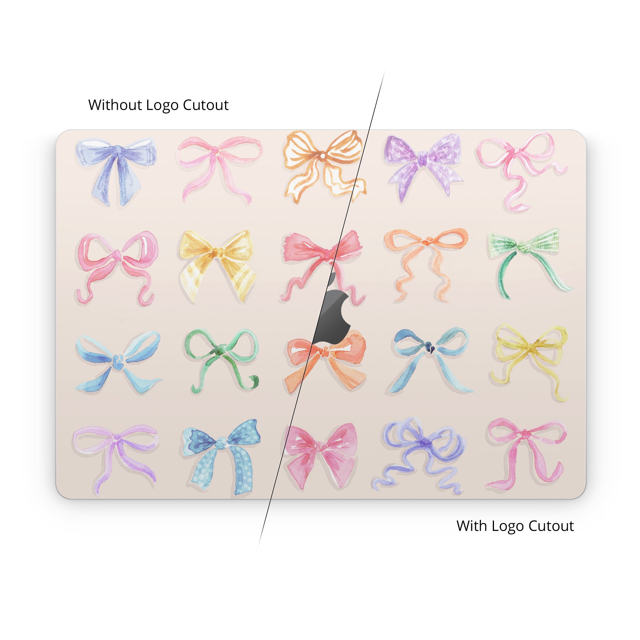 Rainbow Bows - Apple MacBook Skin