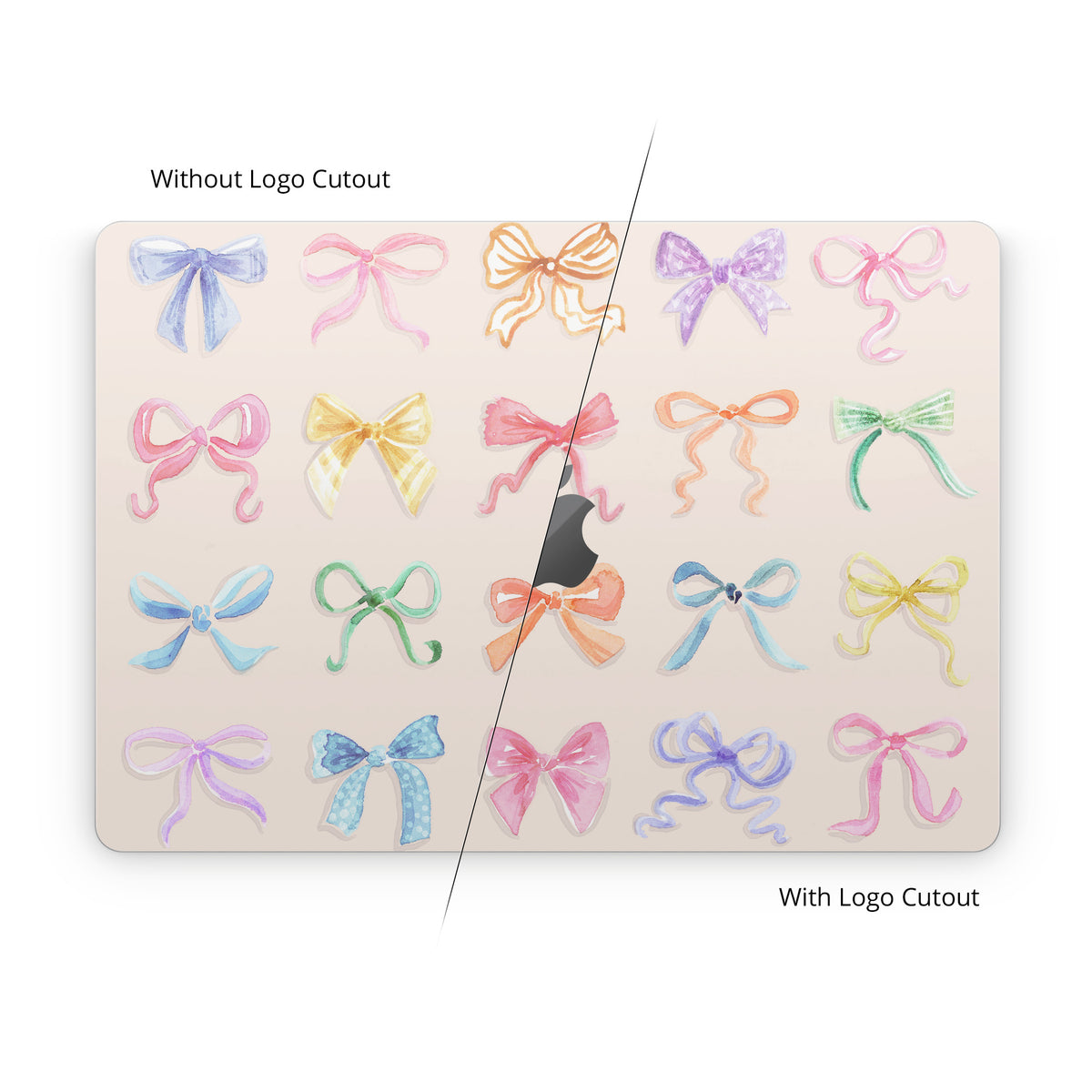 Rainbow Bows - Apple MacBook Skin