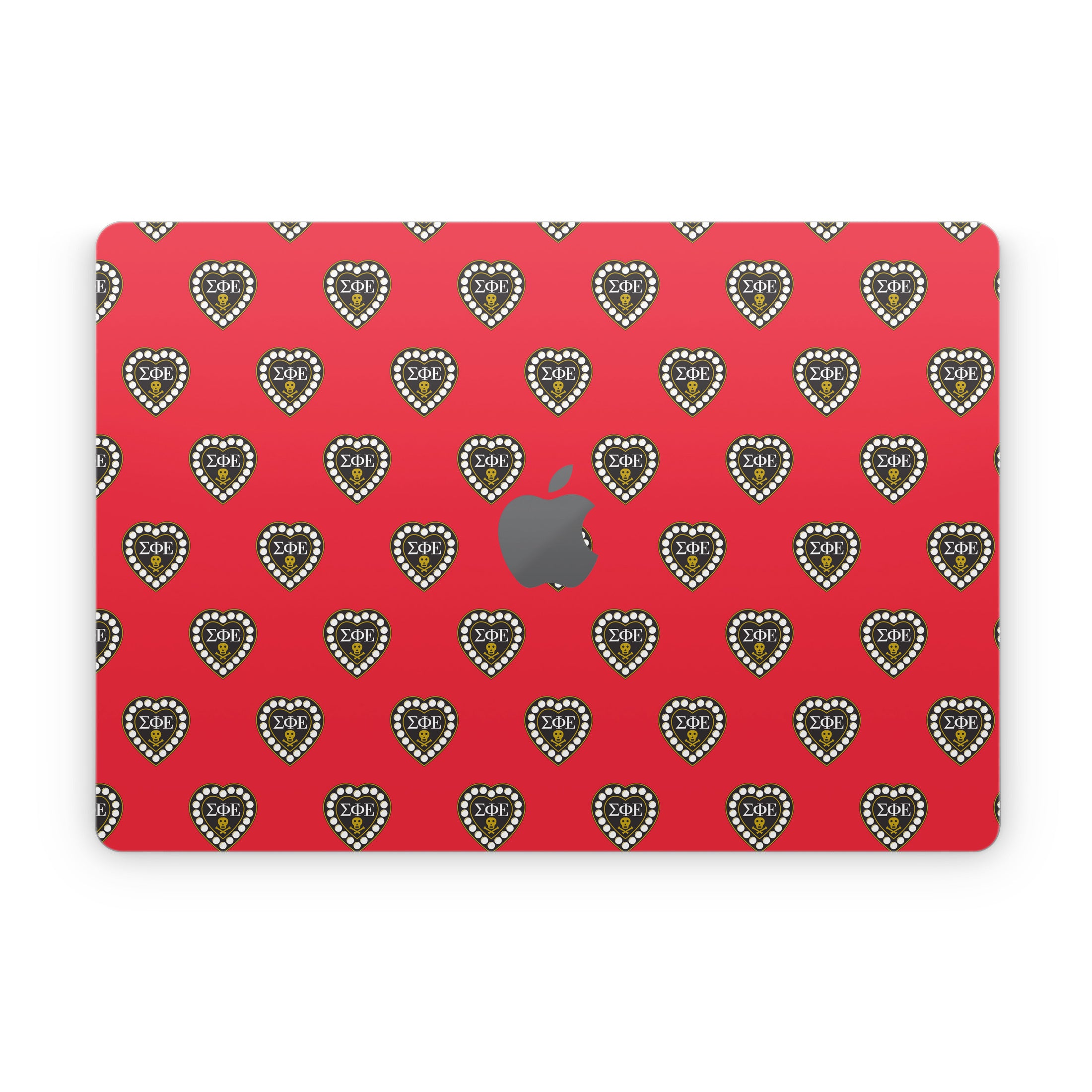 Sigma Phi Epsilon Badge Pattern Red - Apple MacBook Skin